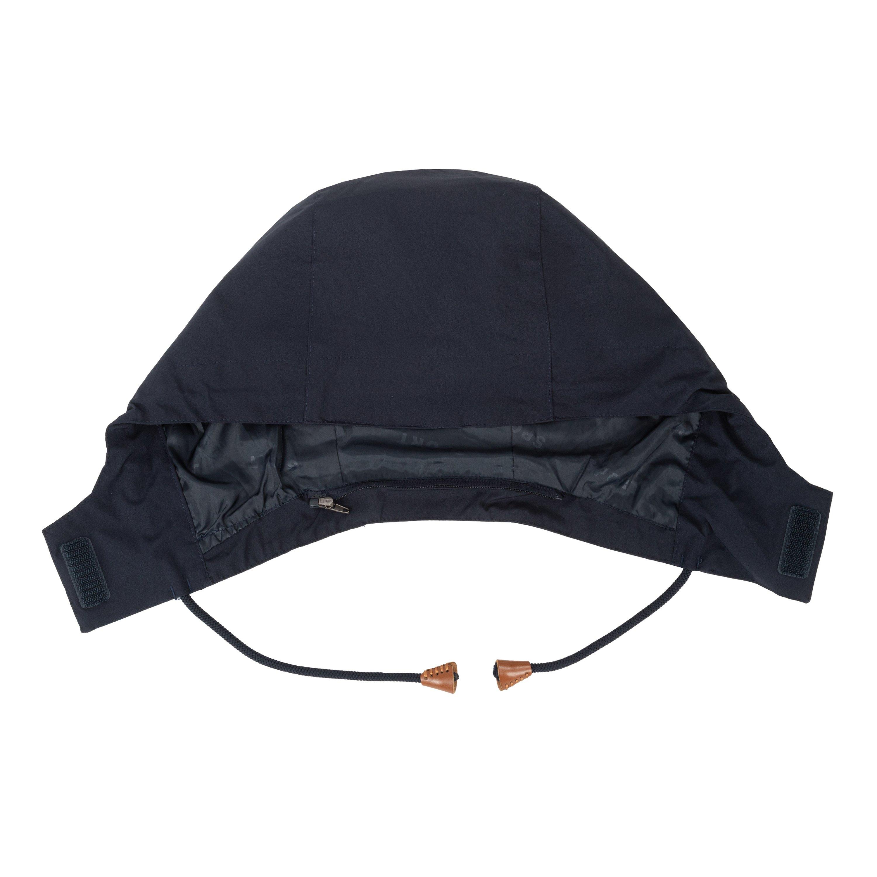 Navy - Gelert - Wind Resistant Fleece Lined Detachable Hood Long Sleeve Full Zip Hoodie - 8