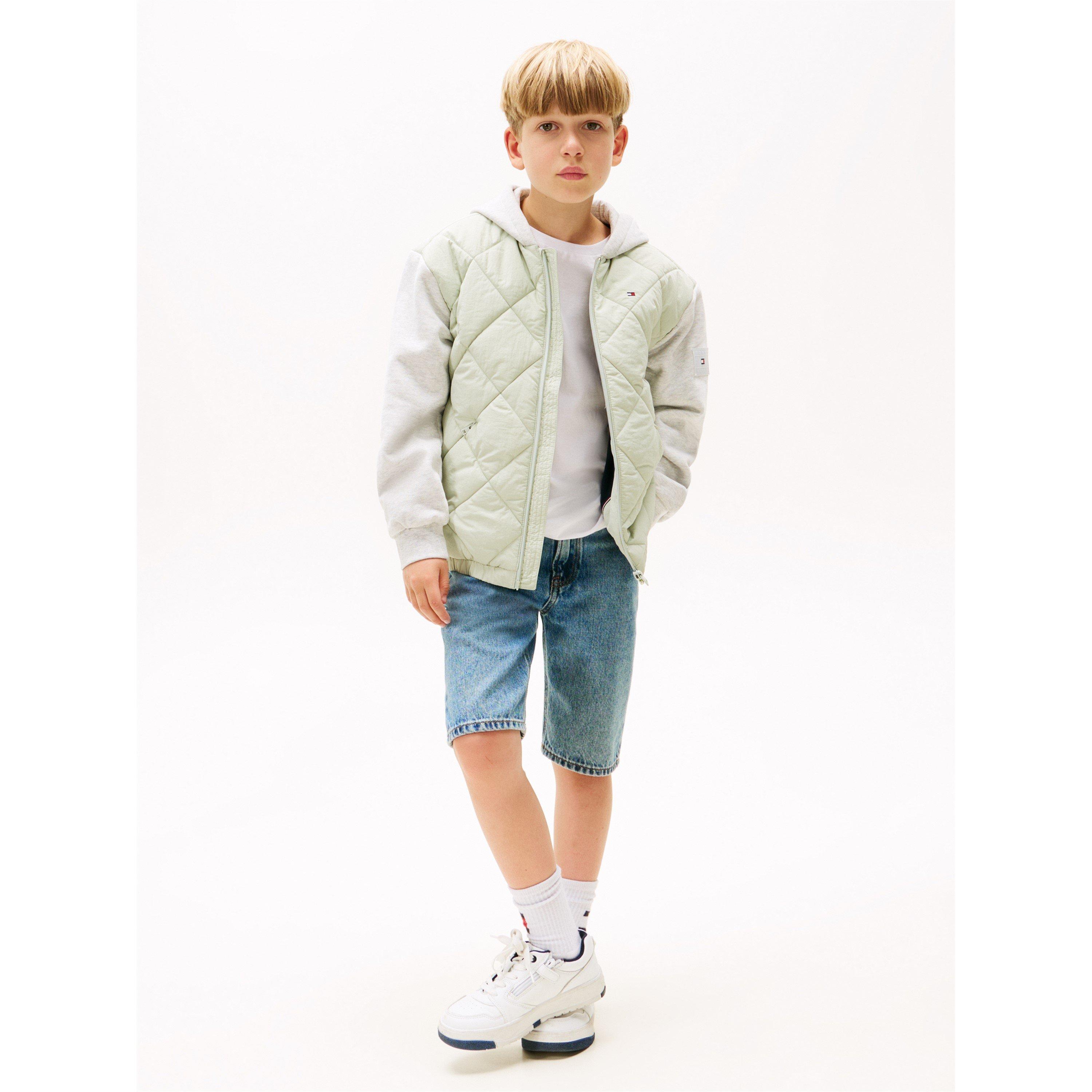 Misty Sage M1C - Tommy Hilfiger - Kids' Diamond Quilted Insulated Jacket - 3