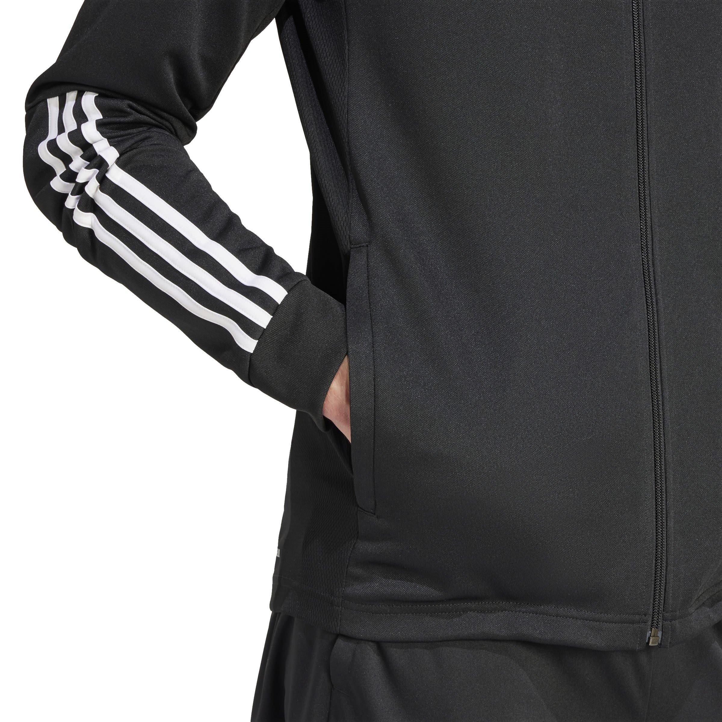 Black/White - adidas - Sereno Aeroready Cut 3 Stripes Mens Slim Track Jacket - 6