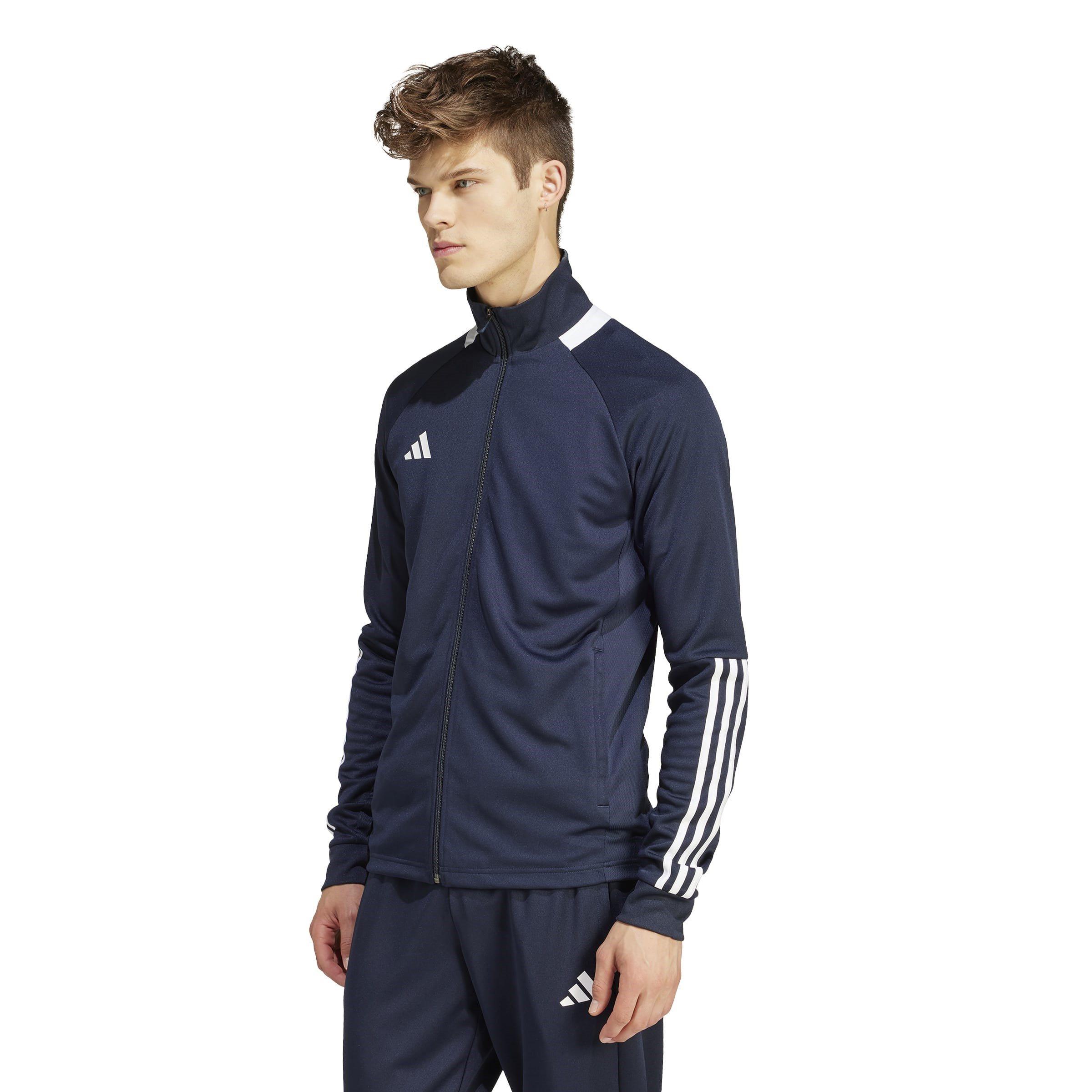 Legend Ink/Wht - adidas - Sereno Aeroready Cut 3 Stripes Mens Slim Track Jacket - 2