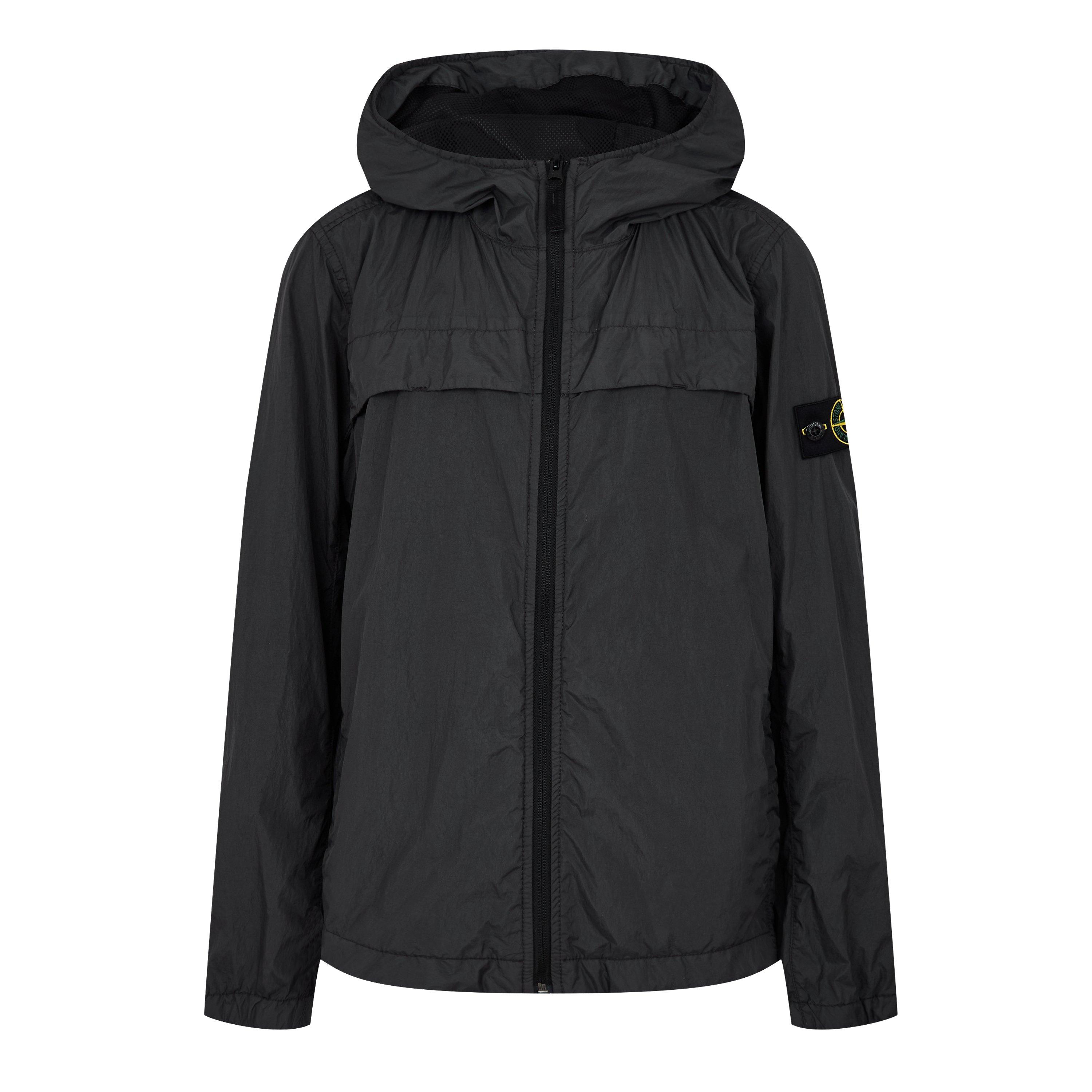 Antracite V0065 - Stone Island - Kids' Compass Funnel Neck Long Sleeve Short Puffer Jacket - 1