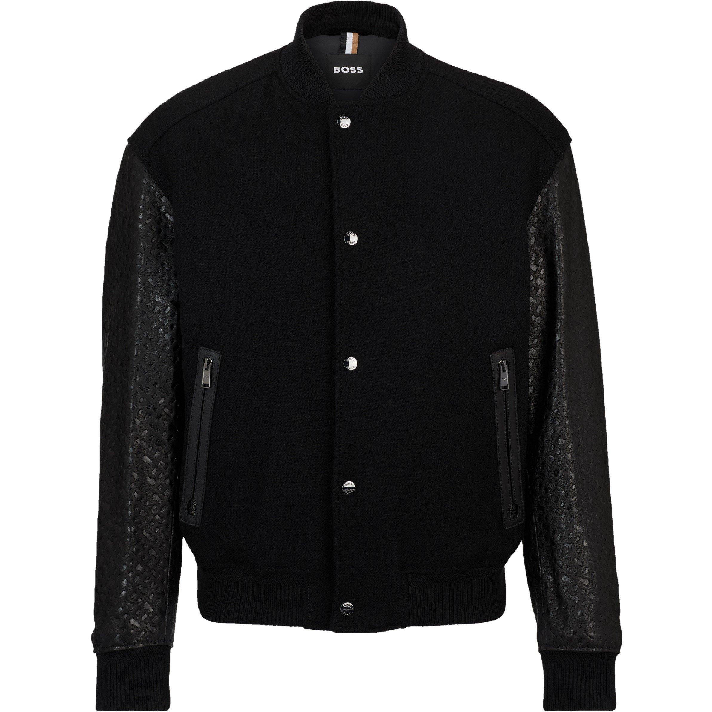 Black - Boss - Men's Motiver1 Aviator Jacket - 4