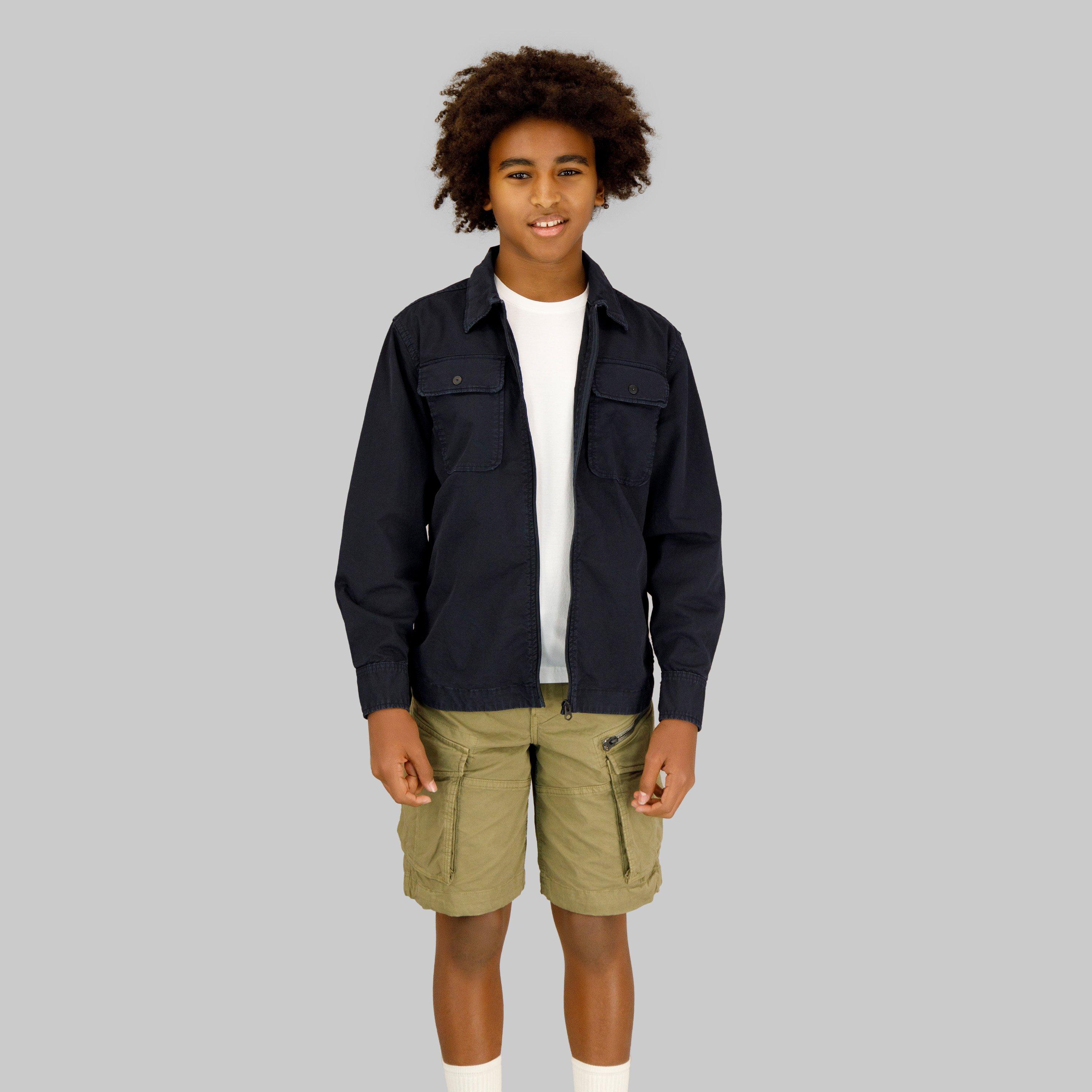 G Star Boys Kids' Zip-Through Overshirt - Navy - 8Y