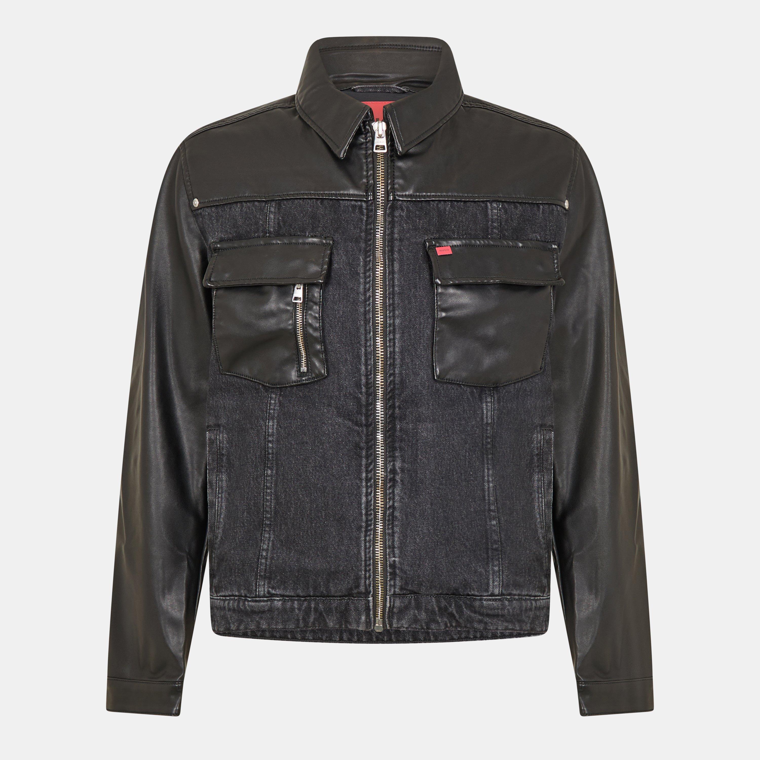 Black - Hugo - Men's Jean Denim Jacket - 1