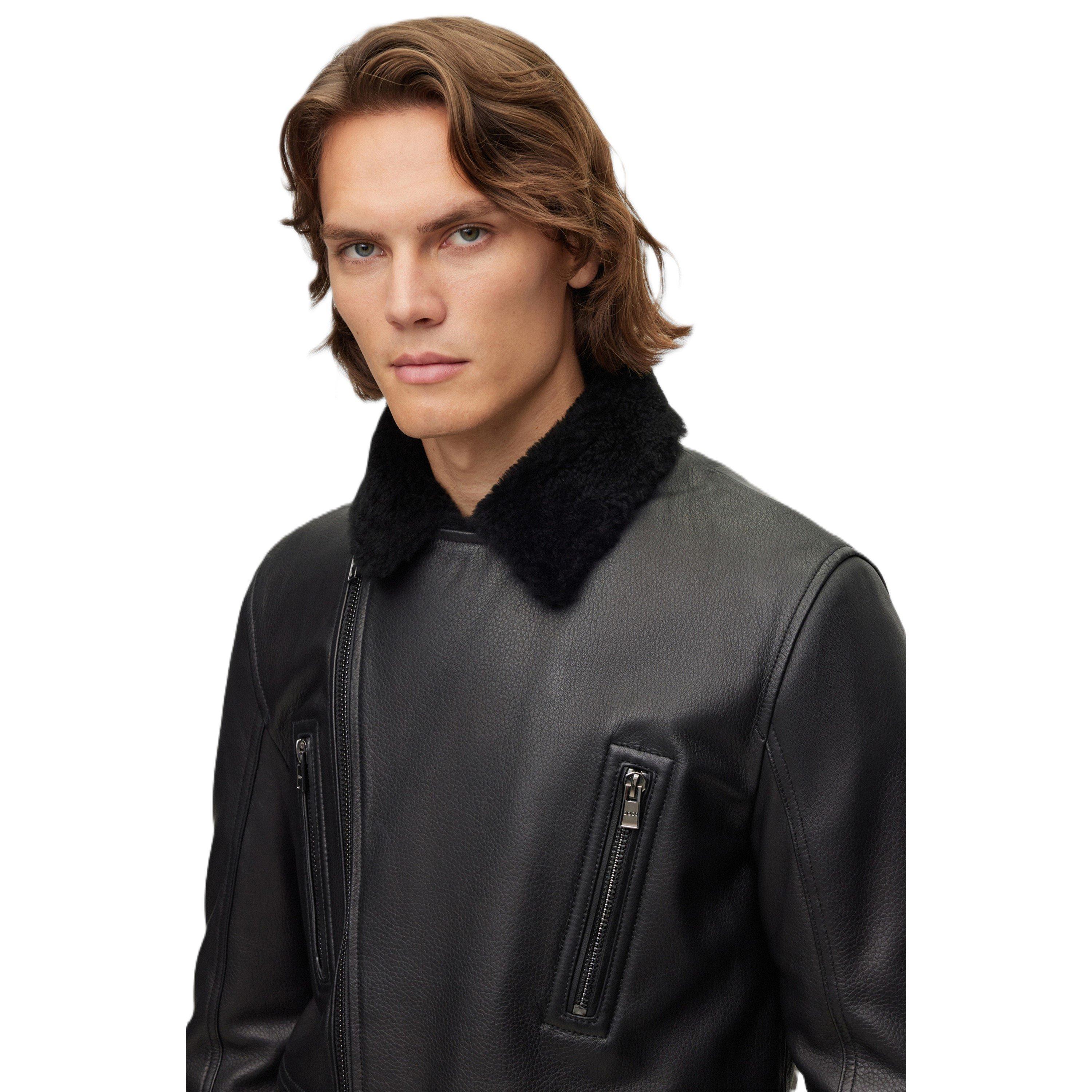 Black - Boss - Men's Marzono Tailored Aviator Jacket - 3