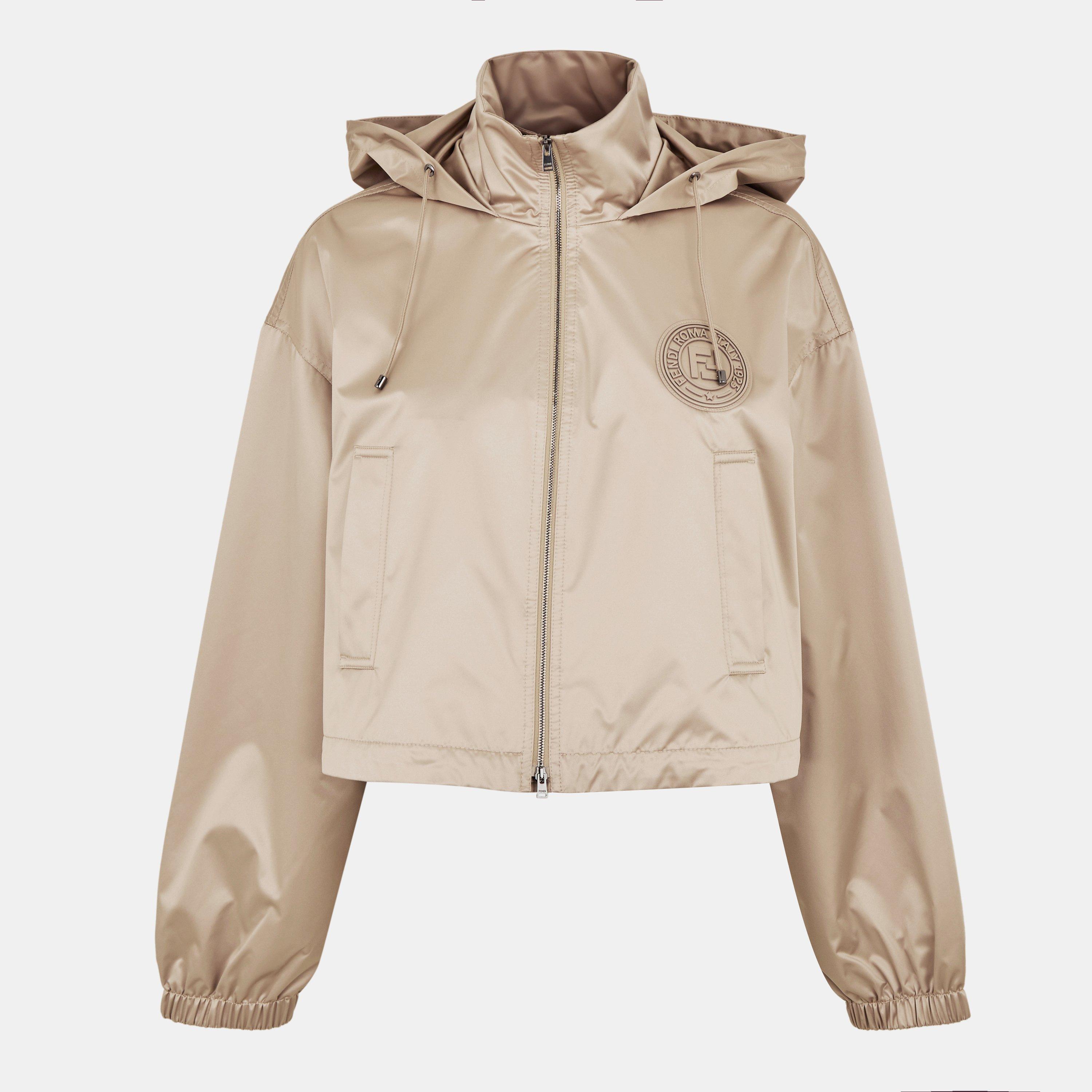 Toffee - Fendi - Women's Silky Hooded Long Sleeve Hybrid Jacket - 1