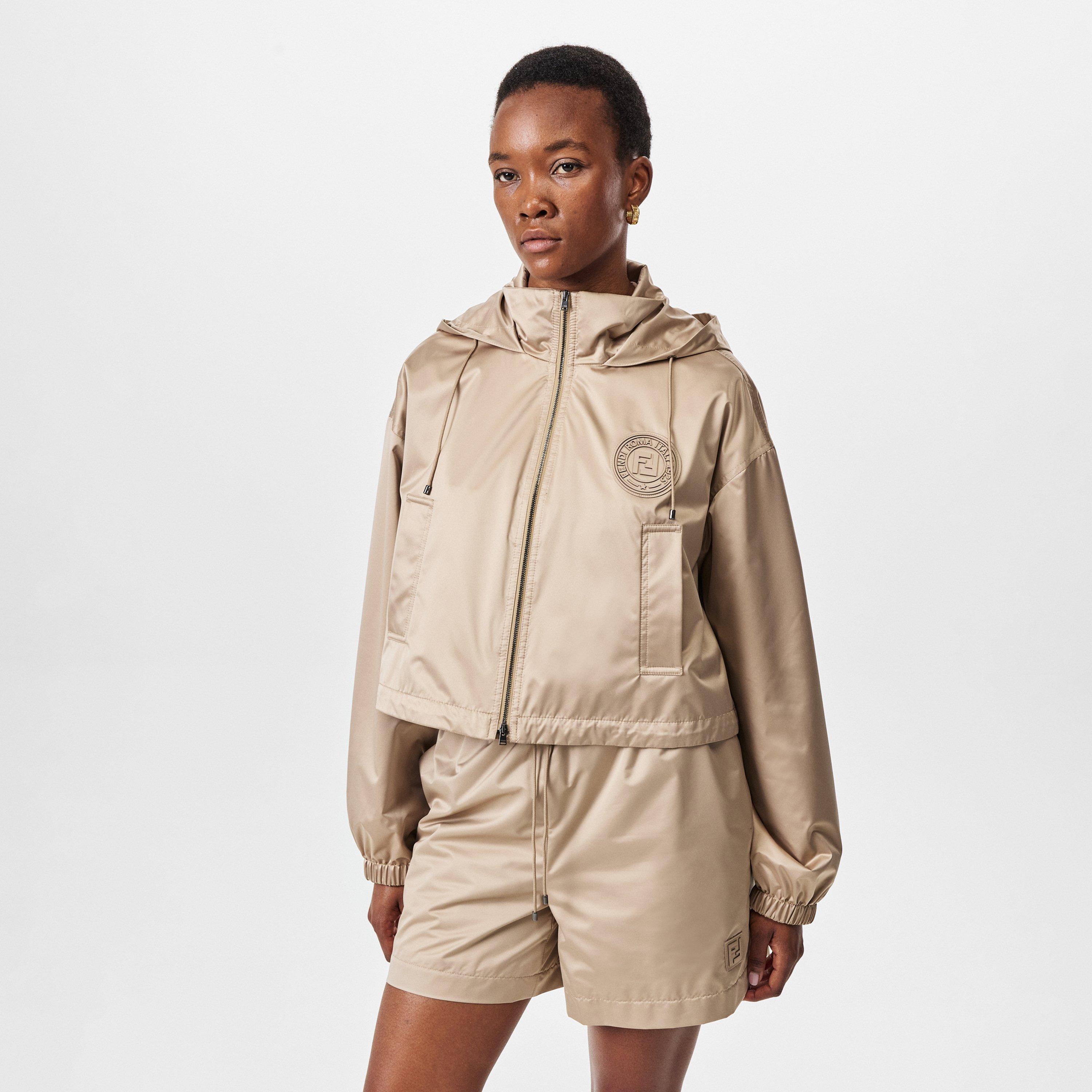 Toffee - Fendi - Women's Silky Hooded Long Sleeve Hybrid Jacket - 3