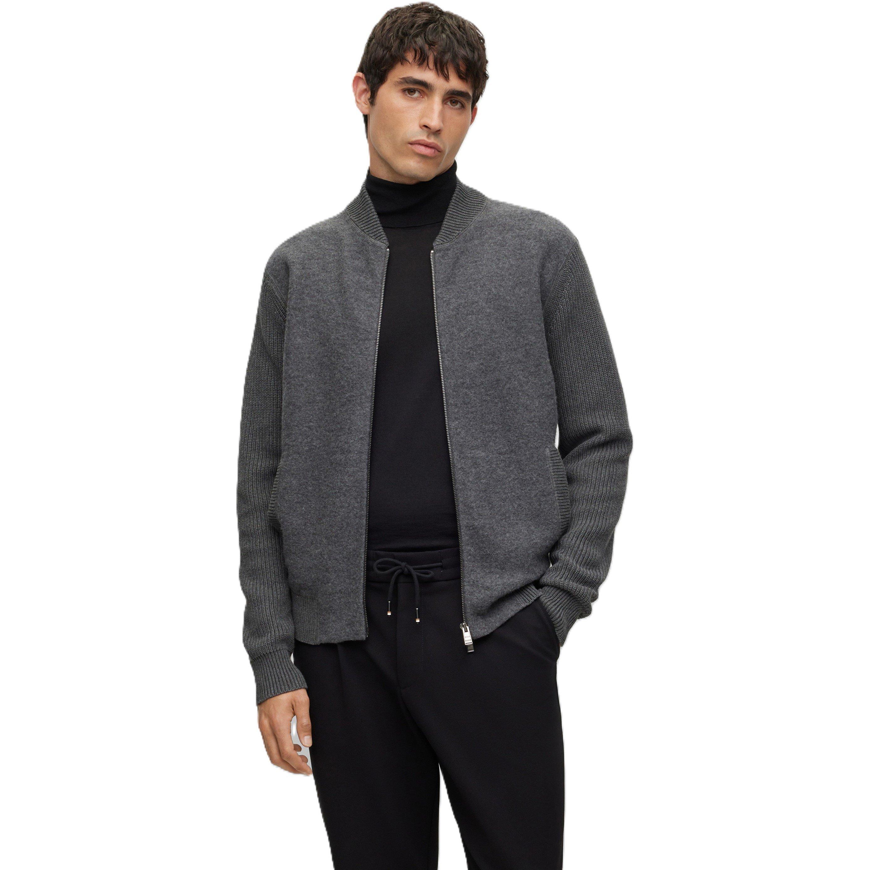 Grey - Boss - Men's Meraviglio Lightweight Bomber Jacket - 1