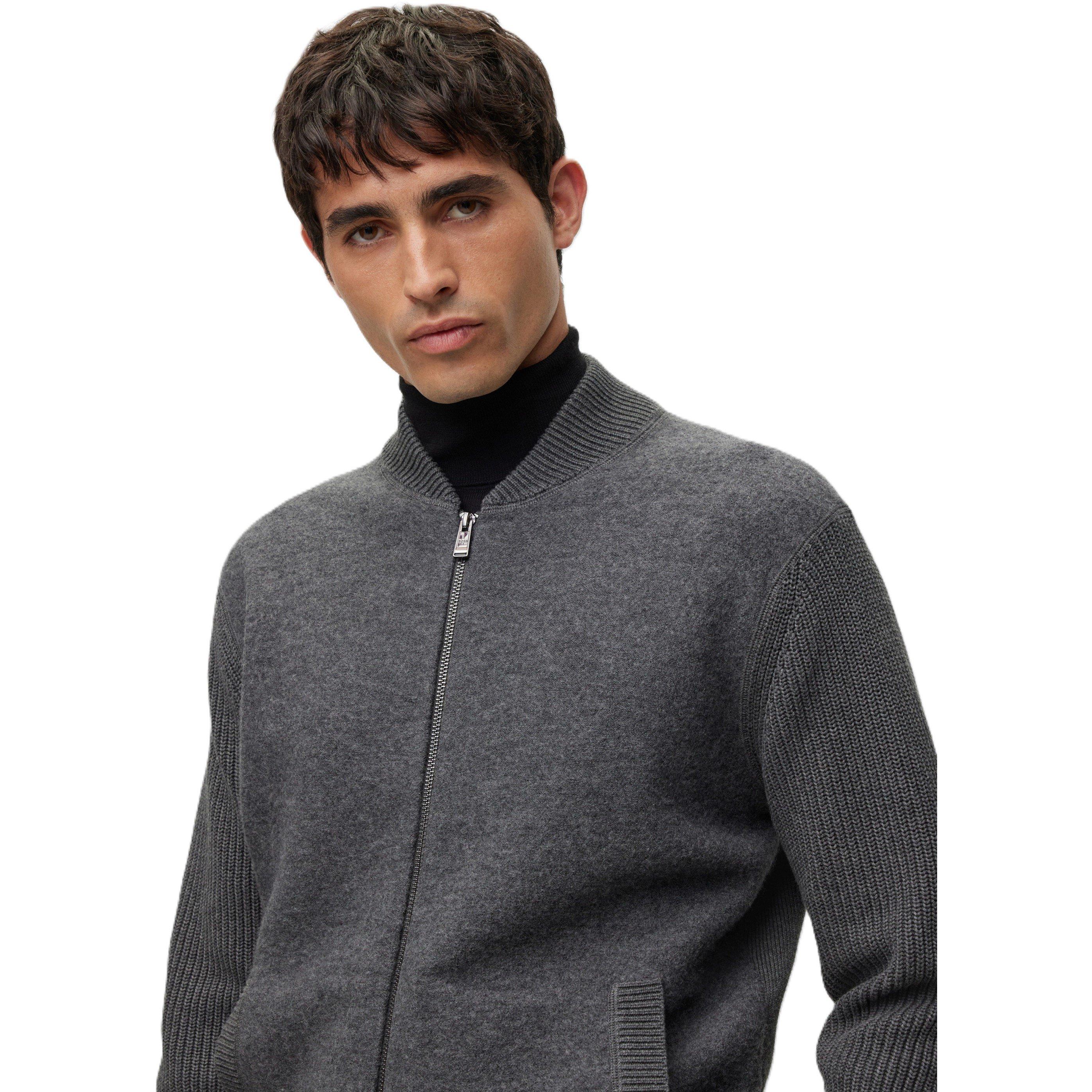 Grey - Boss - Men's Meraviglio Lightweight Bomber Jacket - 3