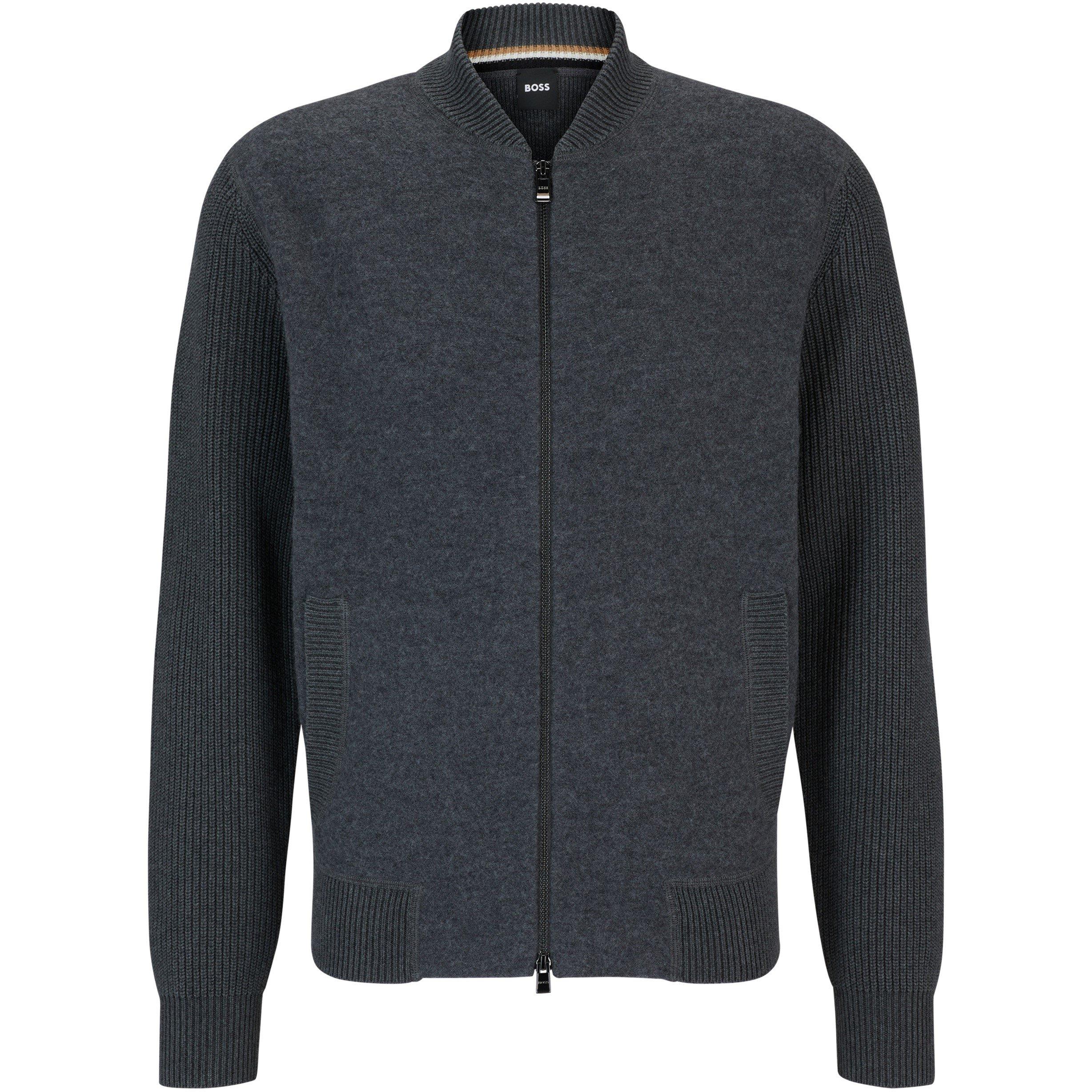 Grey - Boss - Men's Meraviglio Lightweight Bomber Jacket - 4