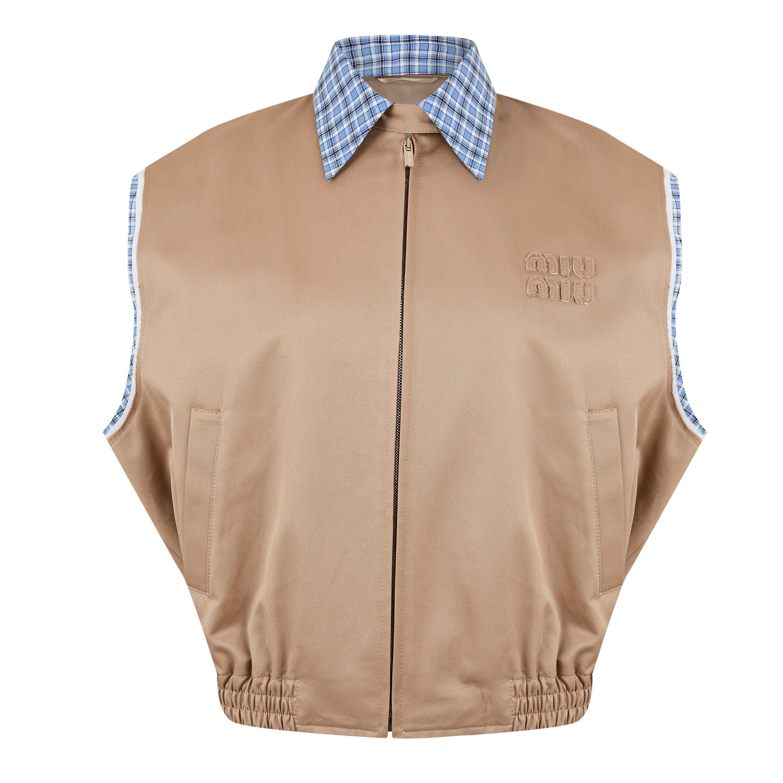 Corda - Miu Miu - Women's  Chino Cotton Sleeveless Gilet - 1