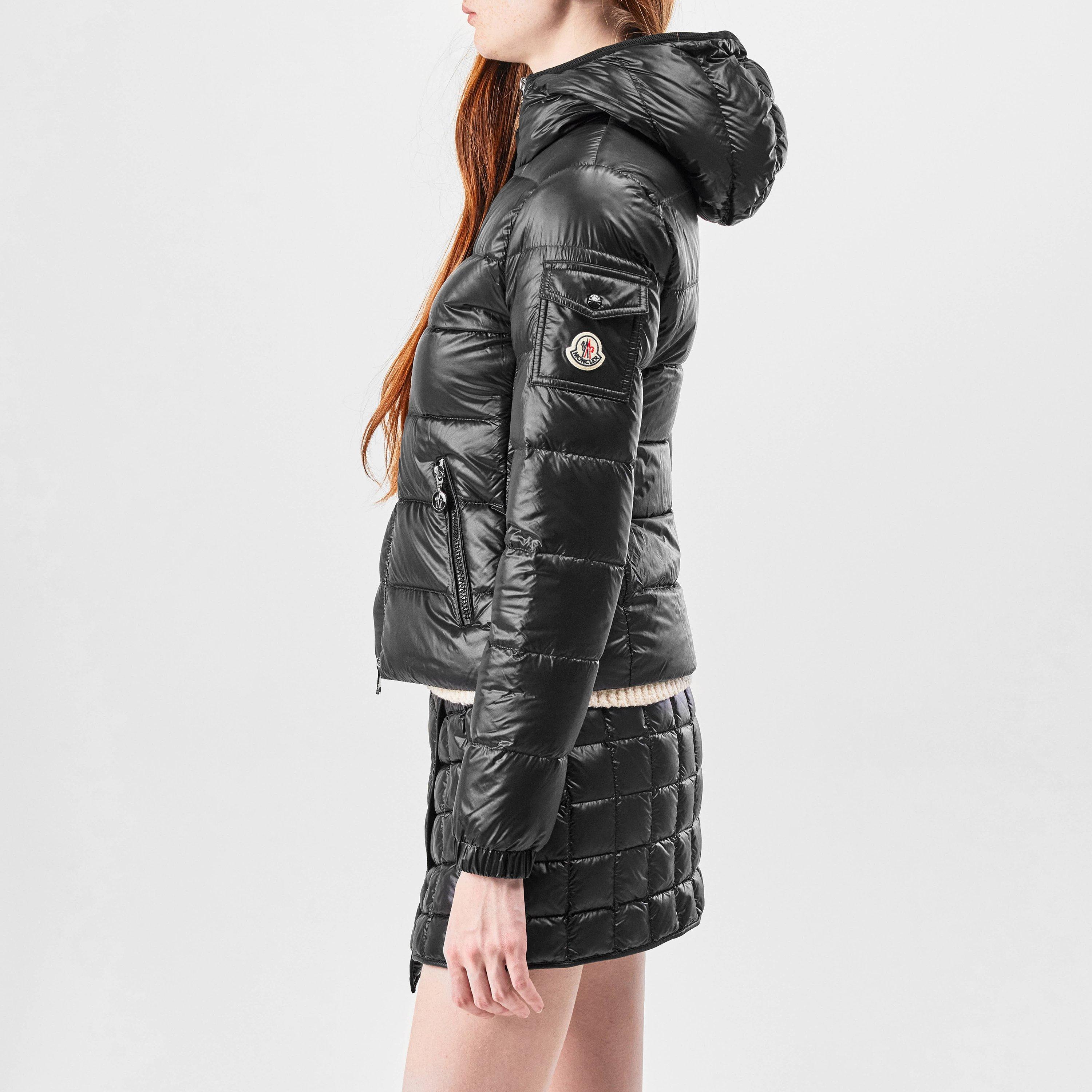 Black 999 - Moncler - Women's Gles Hooded 90/10 Goose Down Short Puffer Jacket - 2