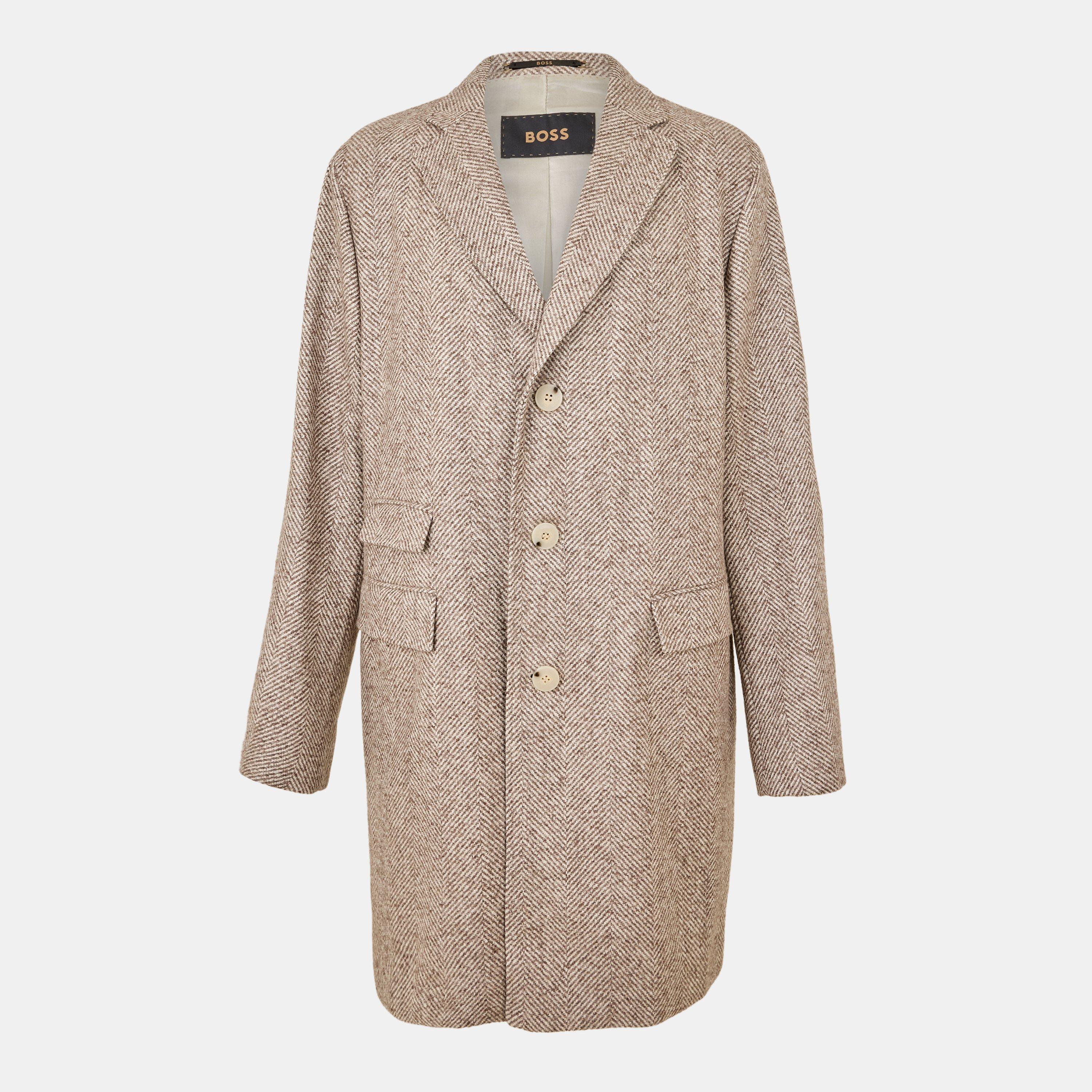 Brown - Boss - Men's L Henk Bomber Jacket - 1