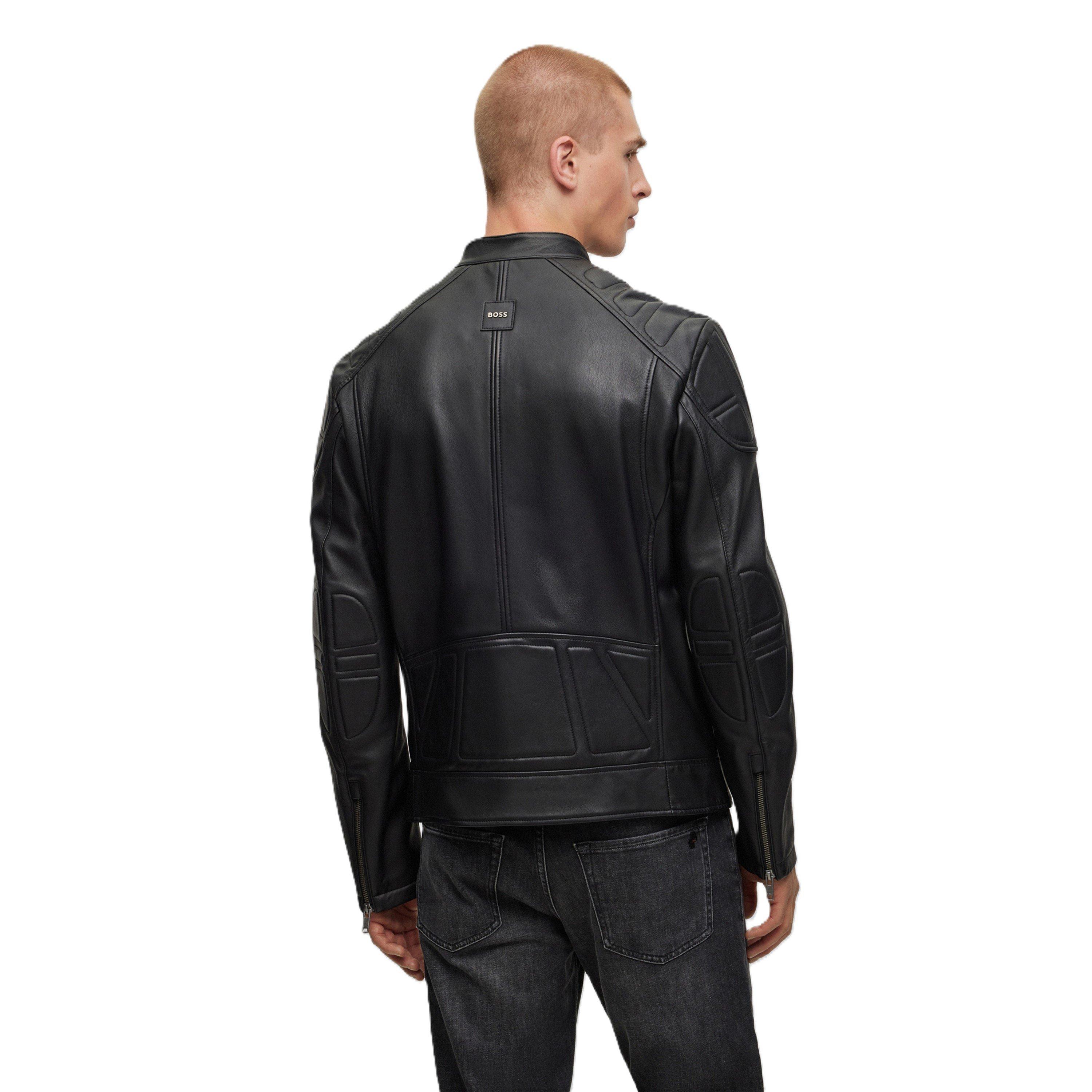 Black - Boss - Men's Jomarc Leather Jacket - 2