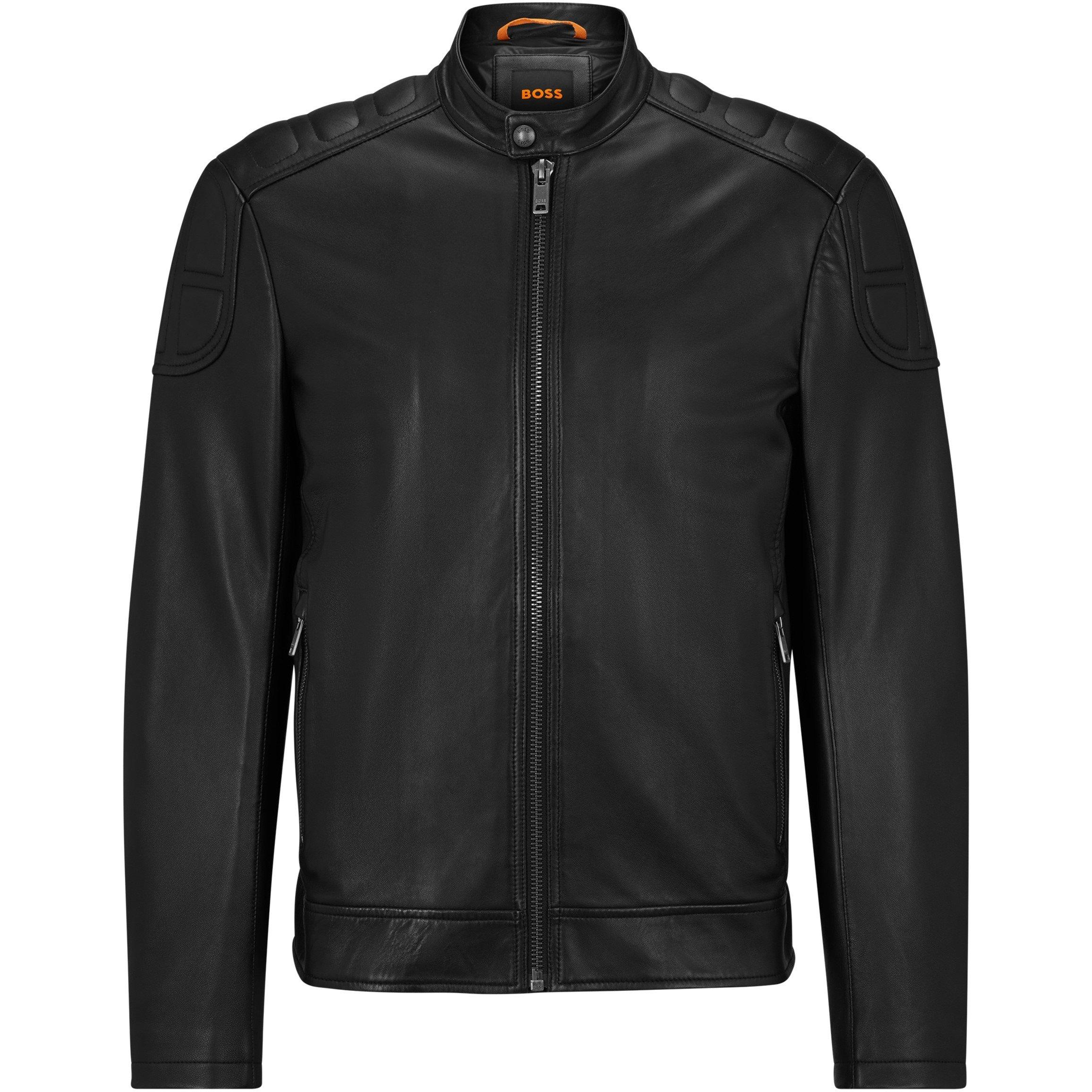 Black - Boss - Men's Jomarc Leather Jacket - 3