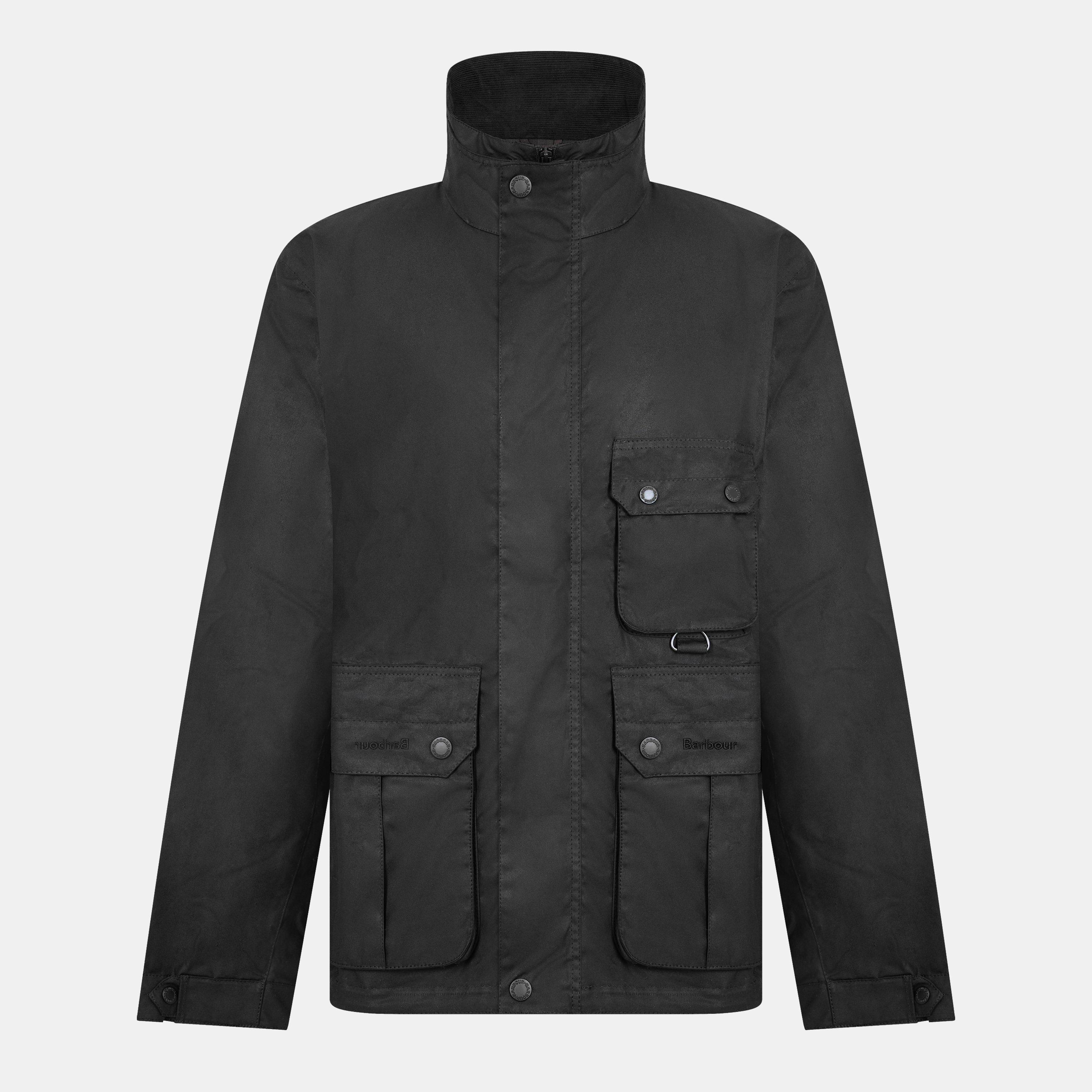 Barbour Men's RE Util Bedale Re-Engineered Waxed Jacket - Black - L