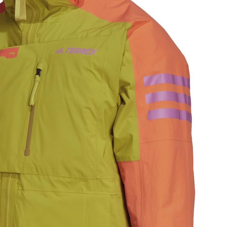 Pouls Olive - adidas - Terrex Xploric RAIN.RDY Hiking Jacket Mens - 5