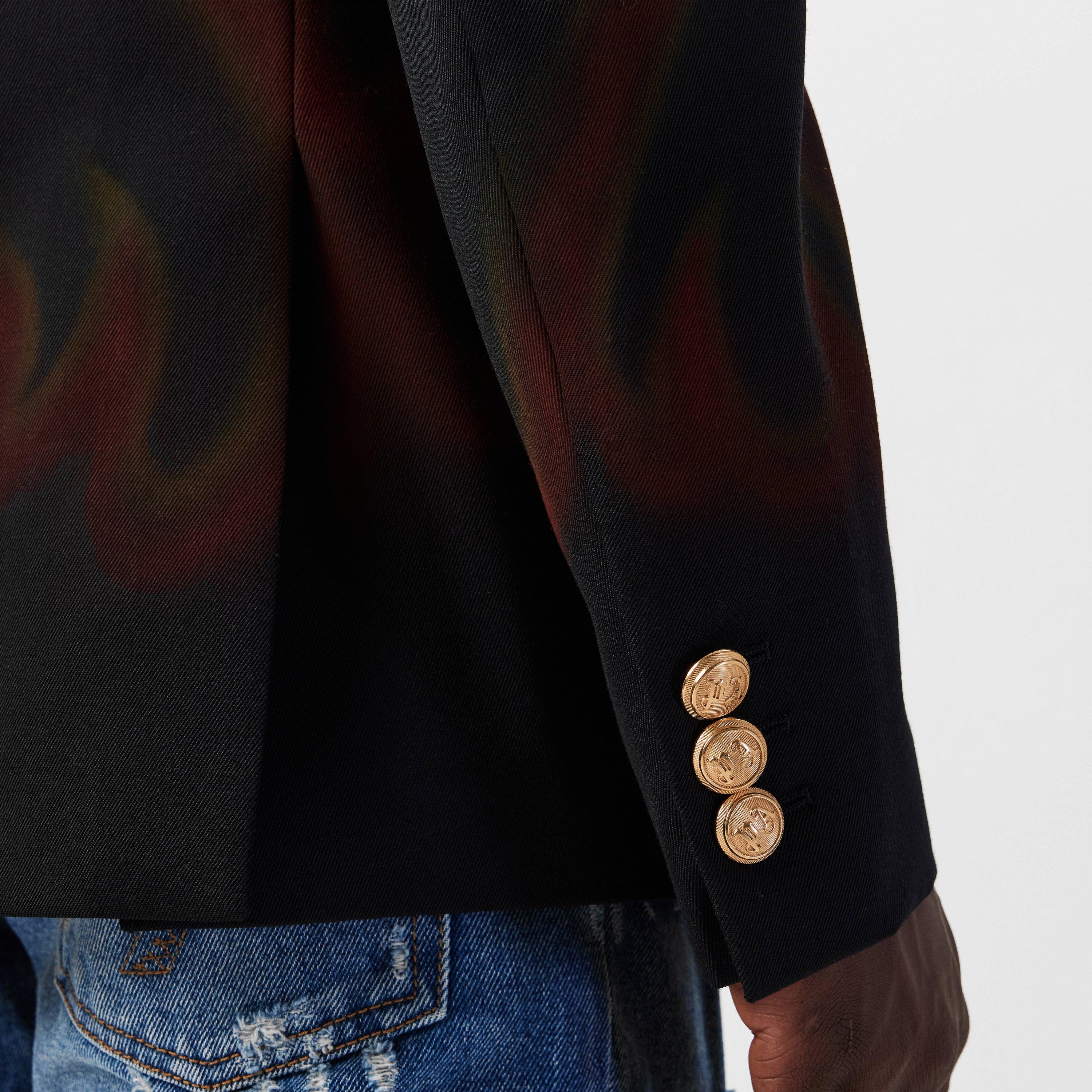 Schwarz/Rot - Palm Angels - Men's Burning Double-Breasted Blazer - 4