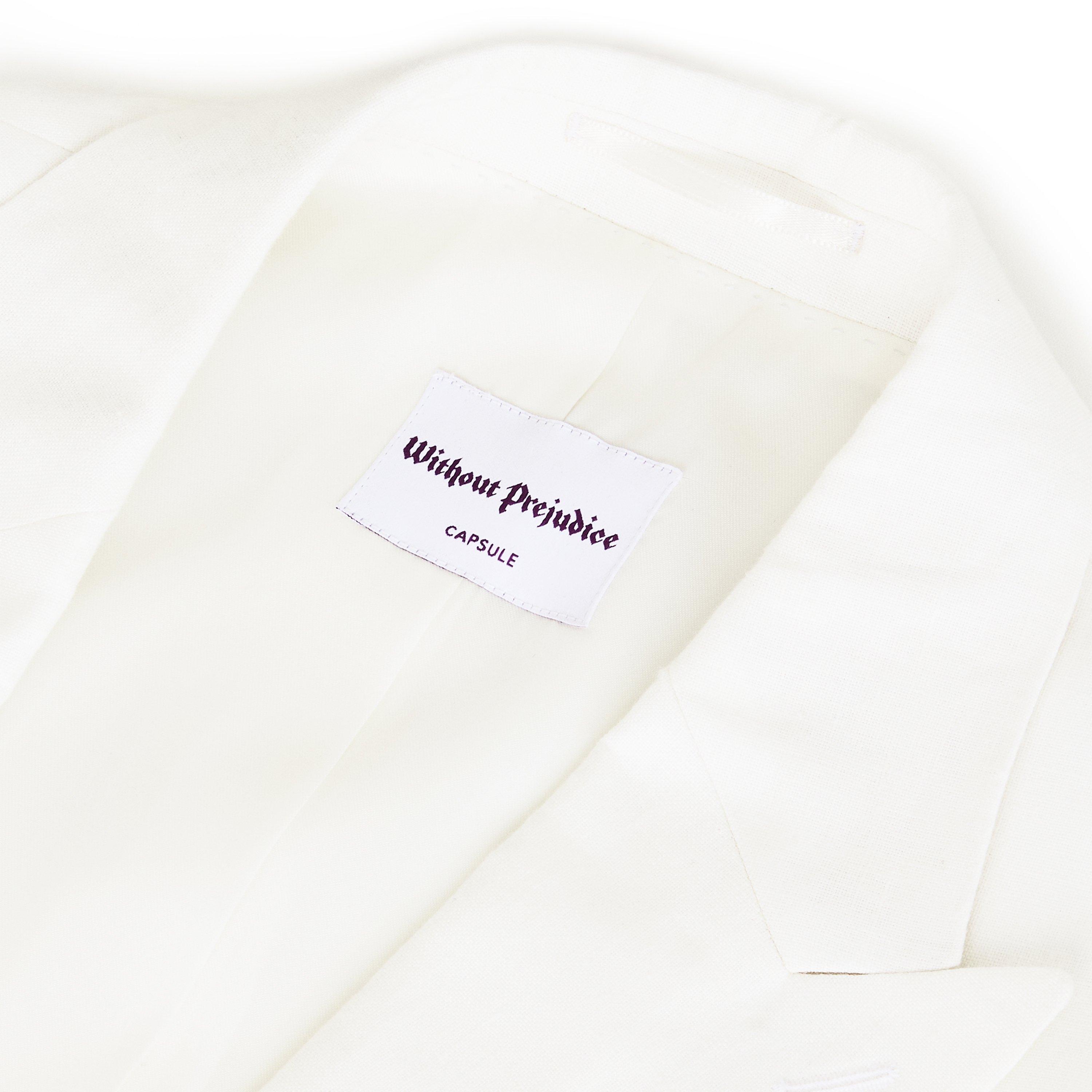 White Linen - Without Prejudice - Men's Frith Linen Long Sleeve Double Breasted Slim Fit Blazer - 7