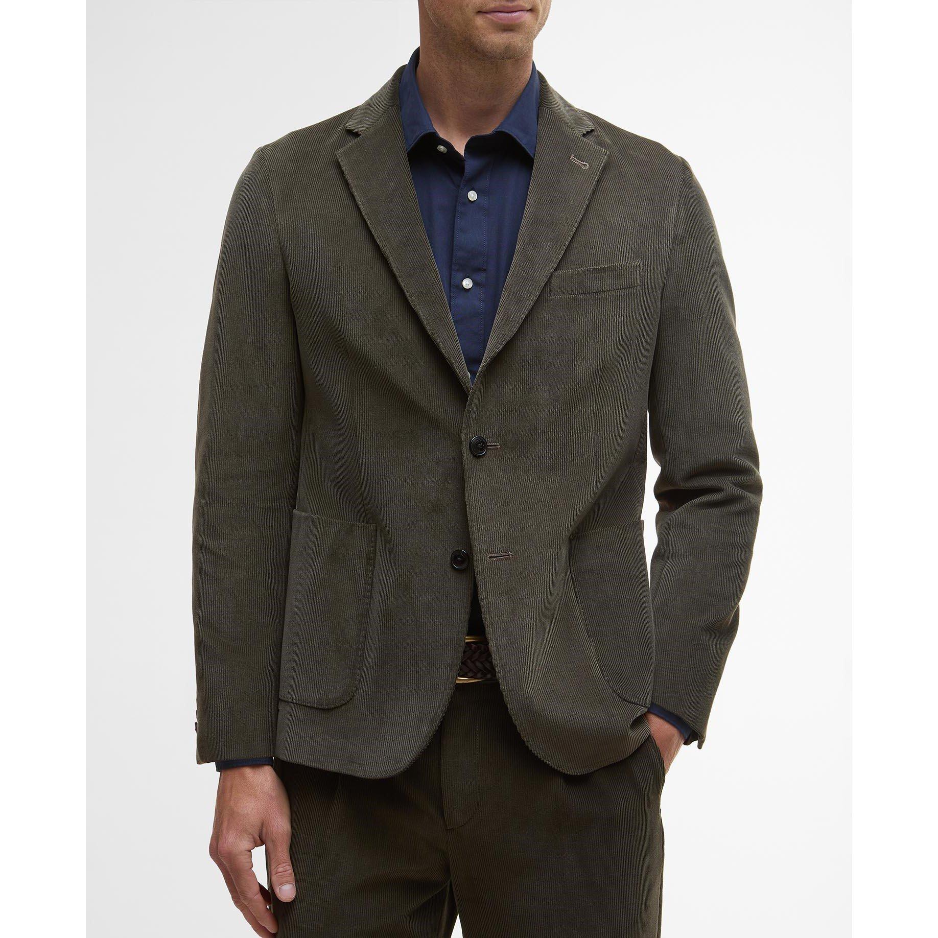 Olive OL51 - Barbour - Men's Wallington Corduroy Long Sleeve Blazer - 6
