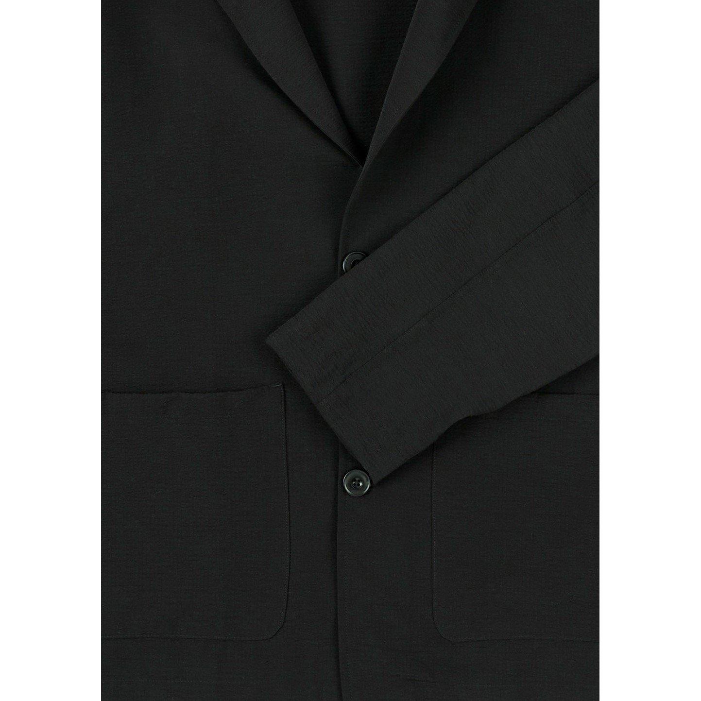 Black 001 - Prevu - Men's Fairfax Seersucker Cotton Blazer - 4