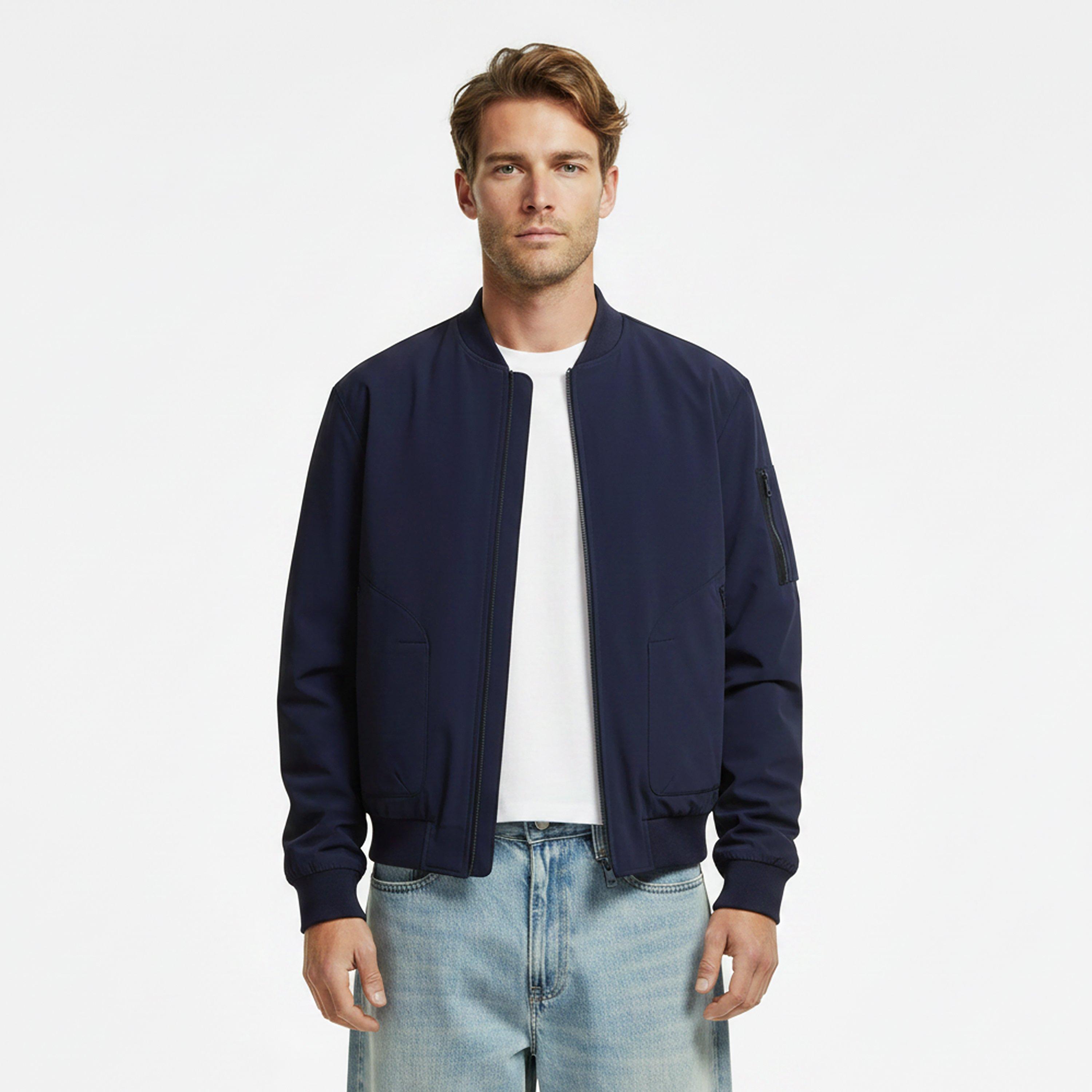 Smart Blue - Guess - Men's Achille Bomber Jacket - 3