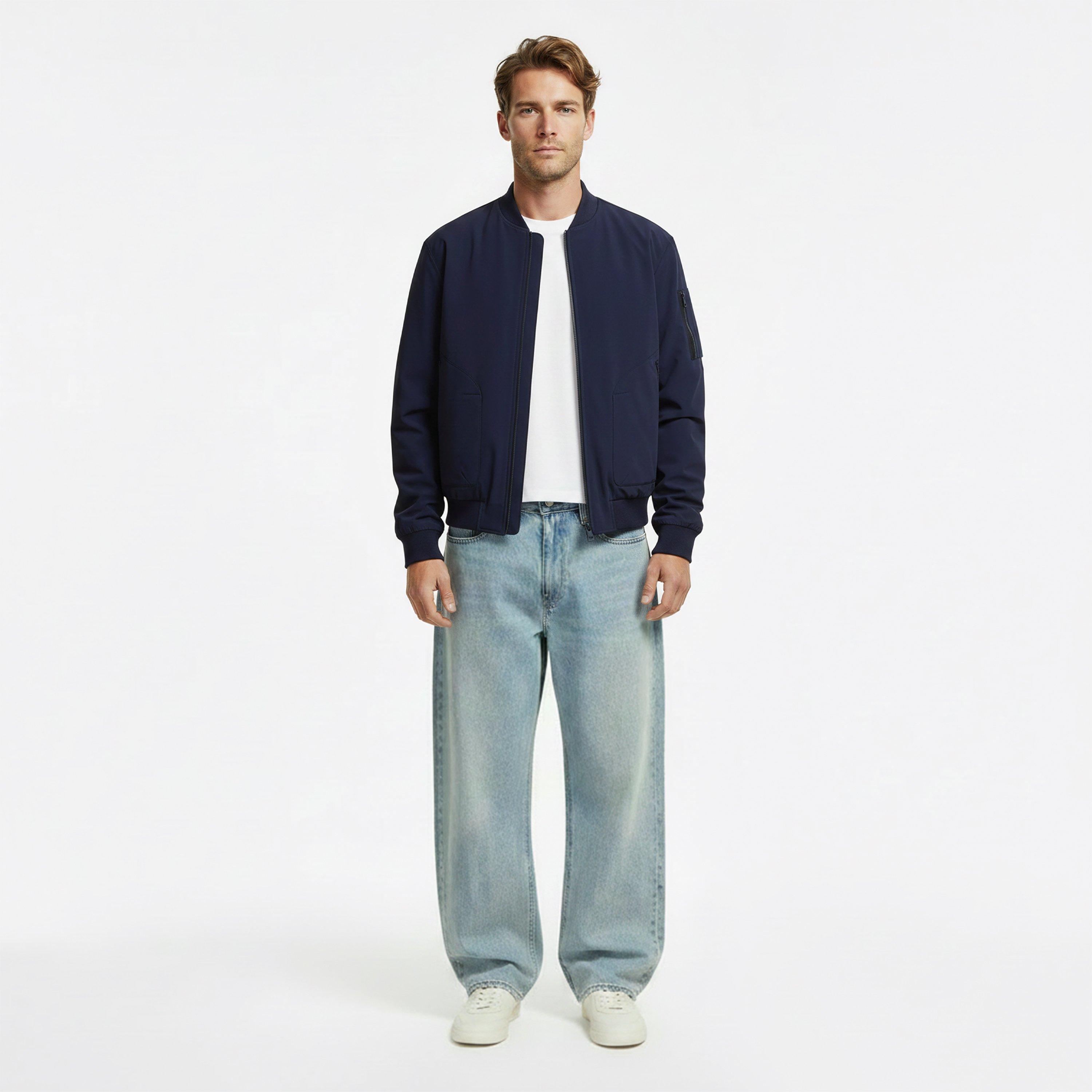 Smart Blue - Guess - Men's Achille Bomber Jacket - 5