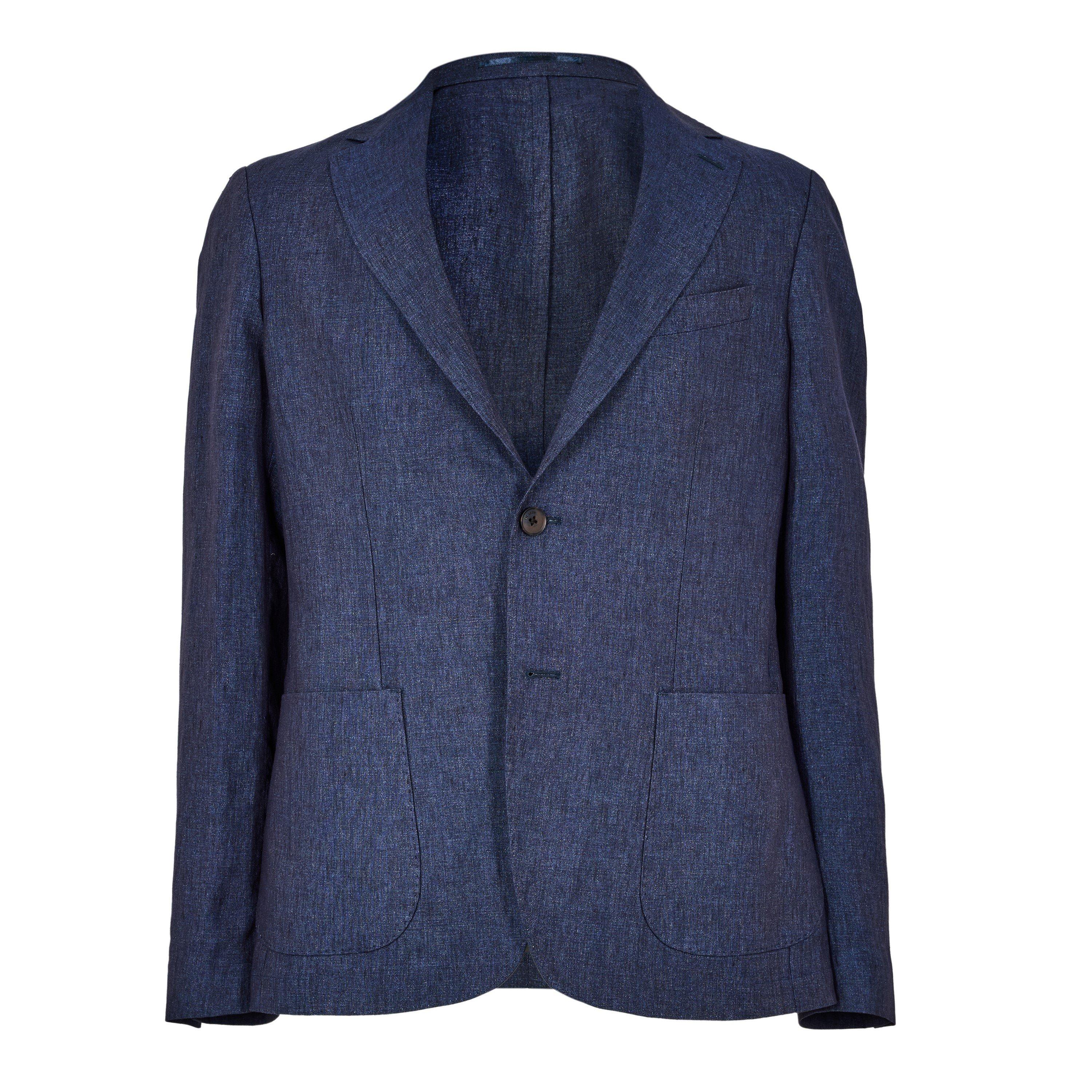 Pal Zileri Men's Linen Blazer - Navy 1 - 54