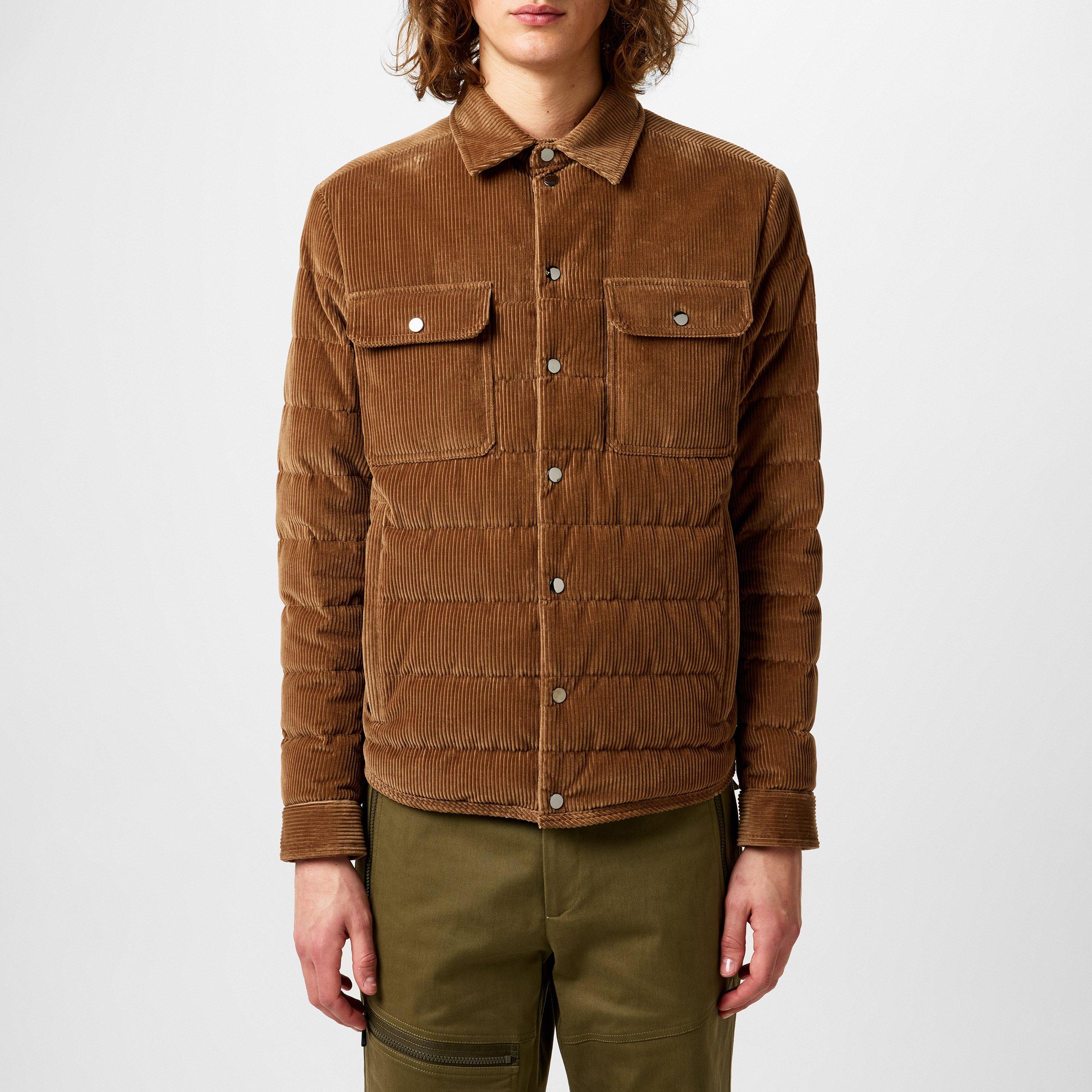 Brown 26I - Moncler - Men's Corduroy Puffer Long Sleeve Cotton Overshirt - 1