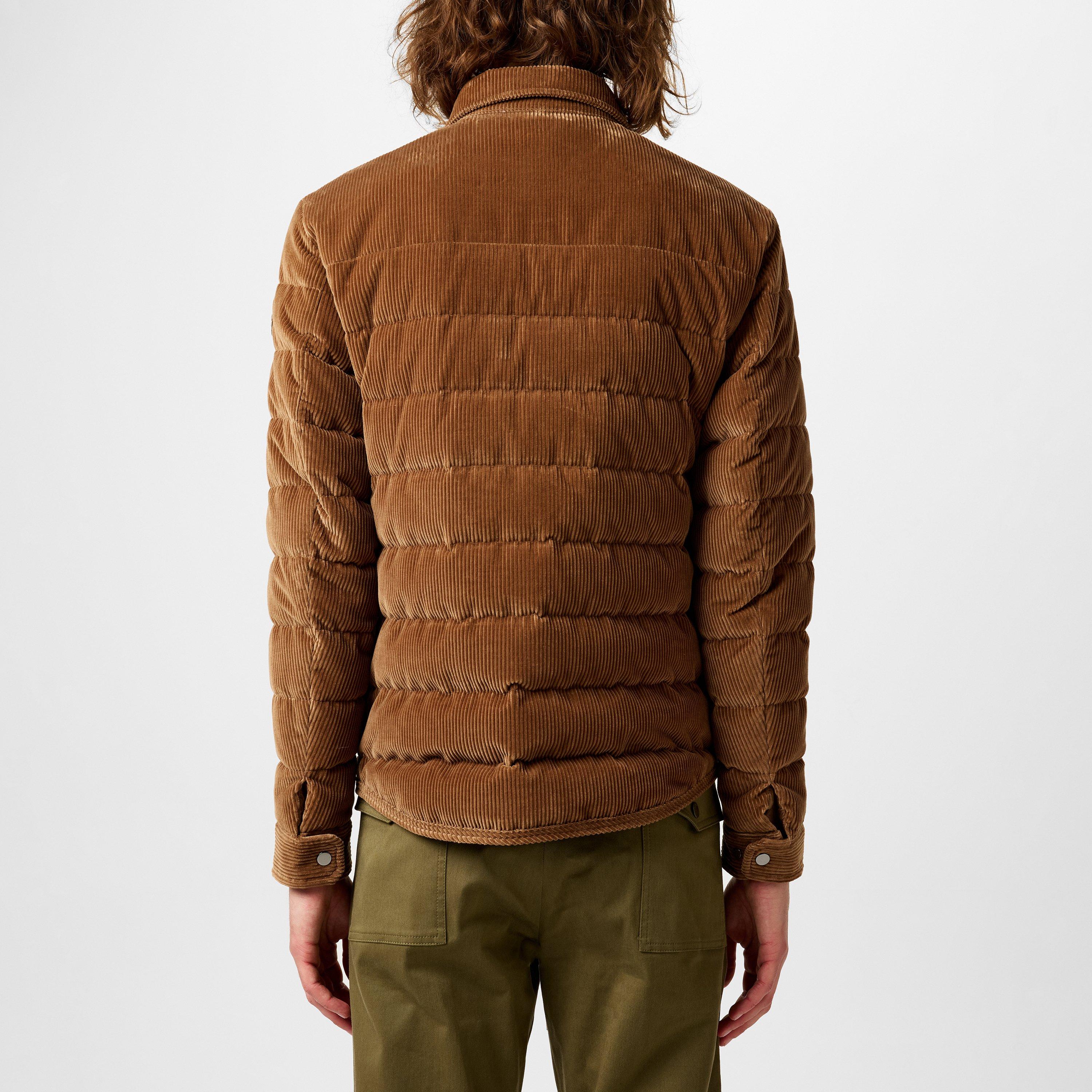 Brown 26I - Moncler - Men's Corduroy Puffer Long Sleeve Cotton Overshirt - 3