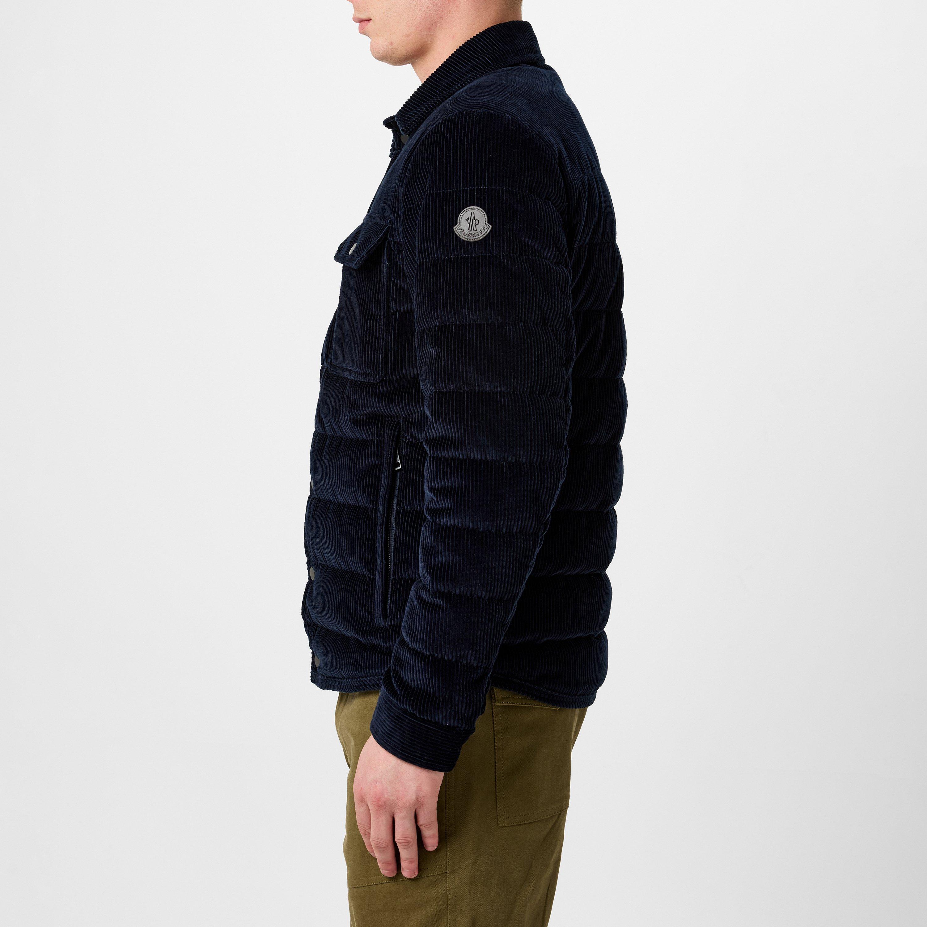Blue 779 - Moncler - Men's Corduroy Puffer Long Sleeve Cotton Overshirt - 2
