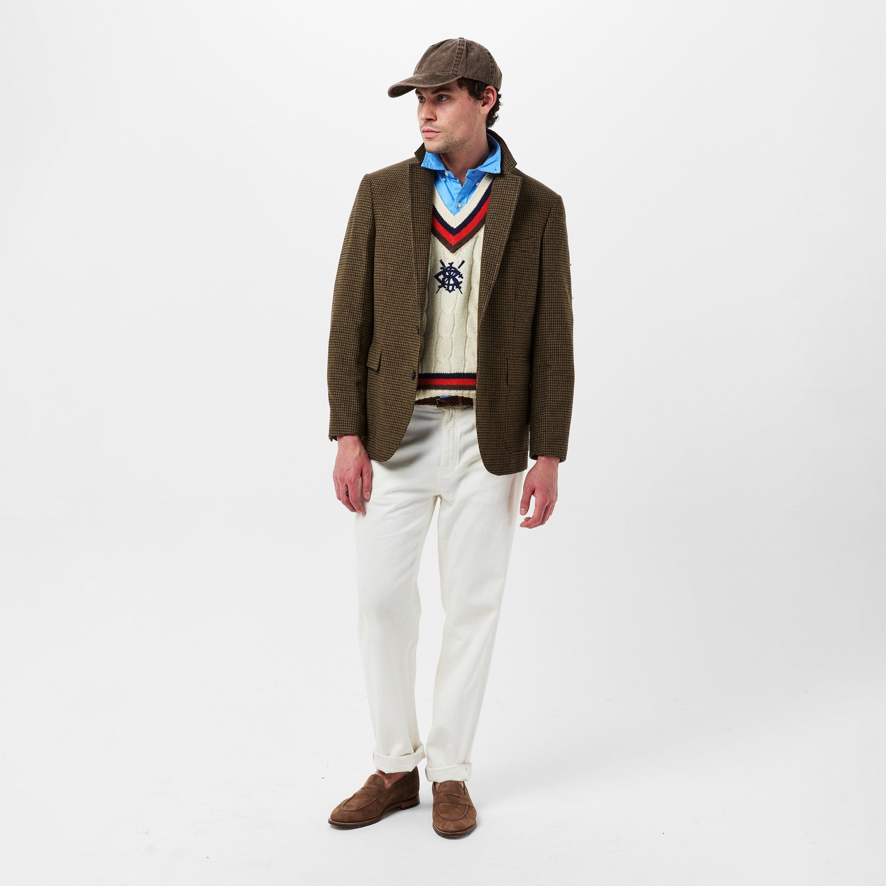 Olive/Loden - Polo Ralph Lauren - Men's  Structured Notched Lapel Blazer - 6