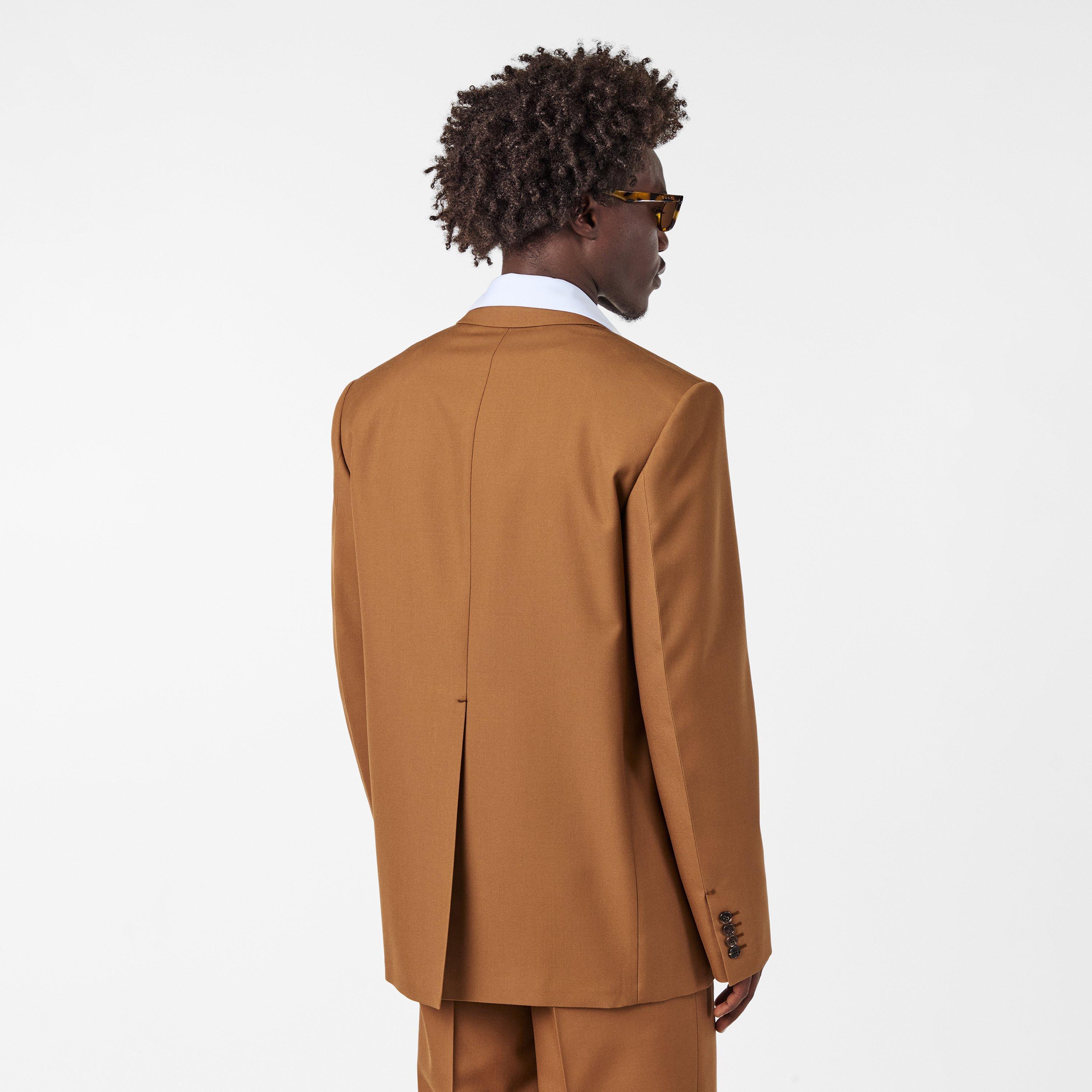 Biscuit - Gucci - Men's Twill Double-Breasted Long Sleeve Blazer - 4