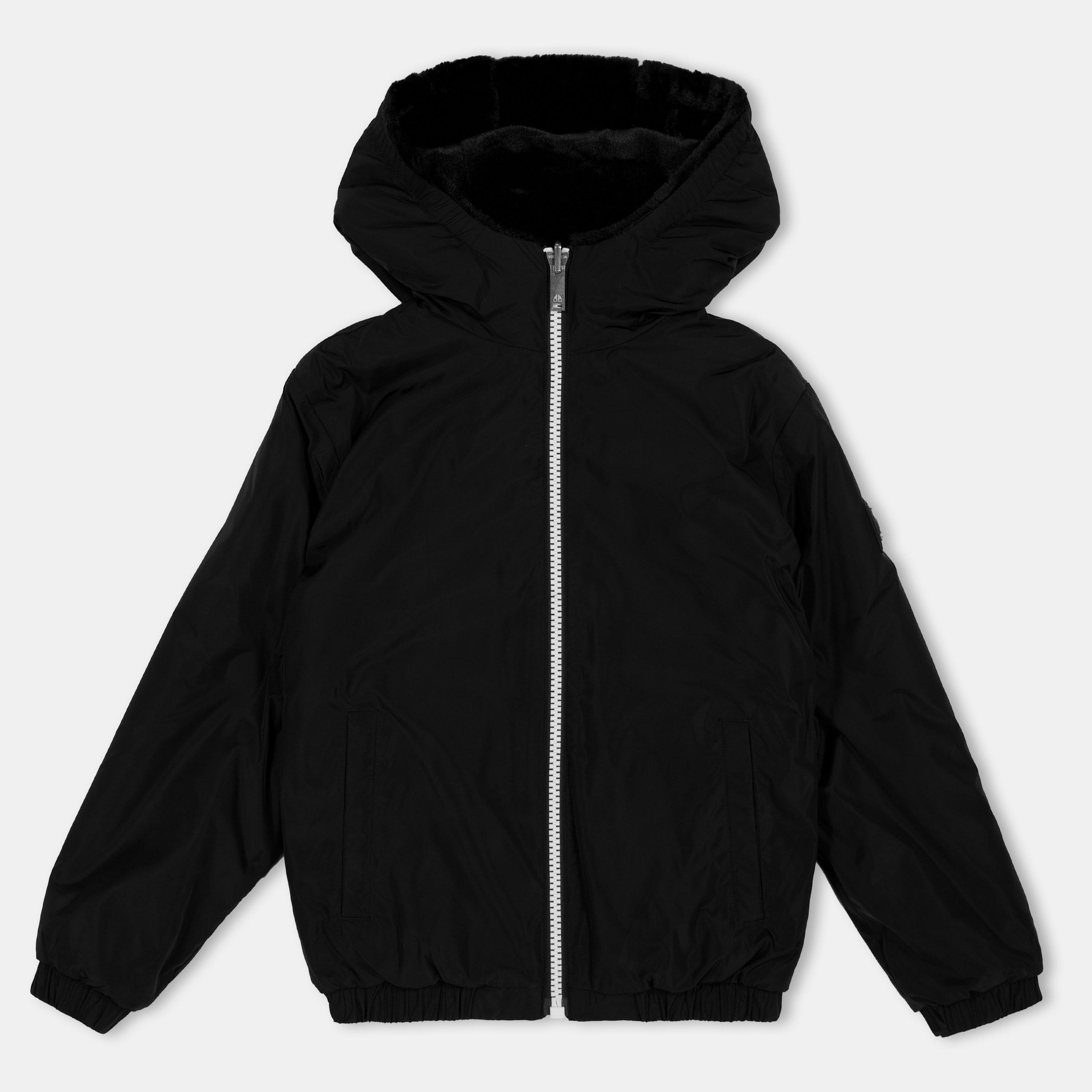 Moose Knuckles Boys Kids' Simcoe Reversible Weather Resistant Softshell Jacket - Black 292 - XL(14-16Y)