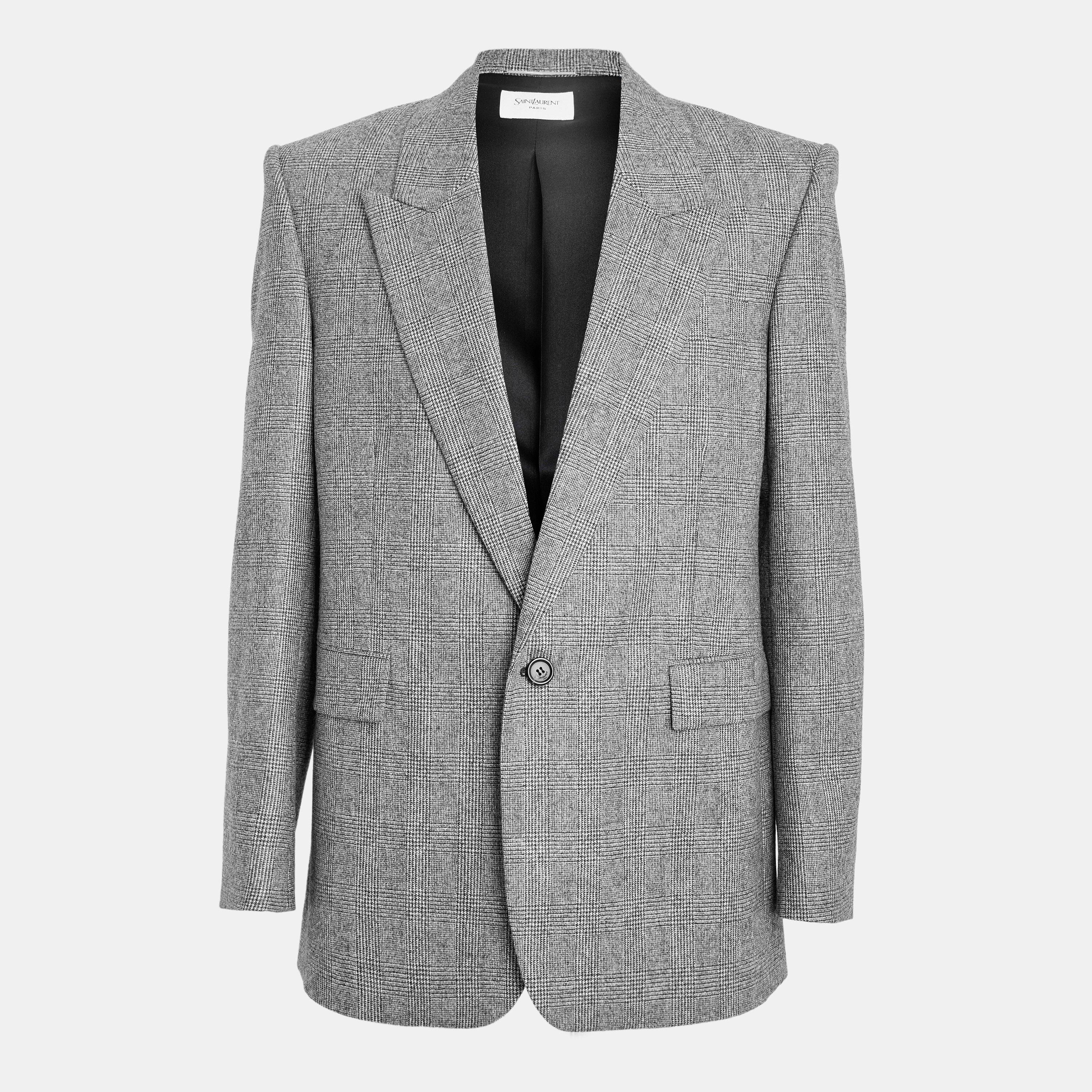 Black/Grey - Saint Laurent - Men's Show Structured Blazer - 1