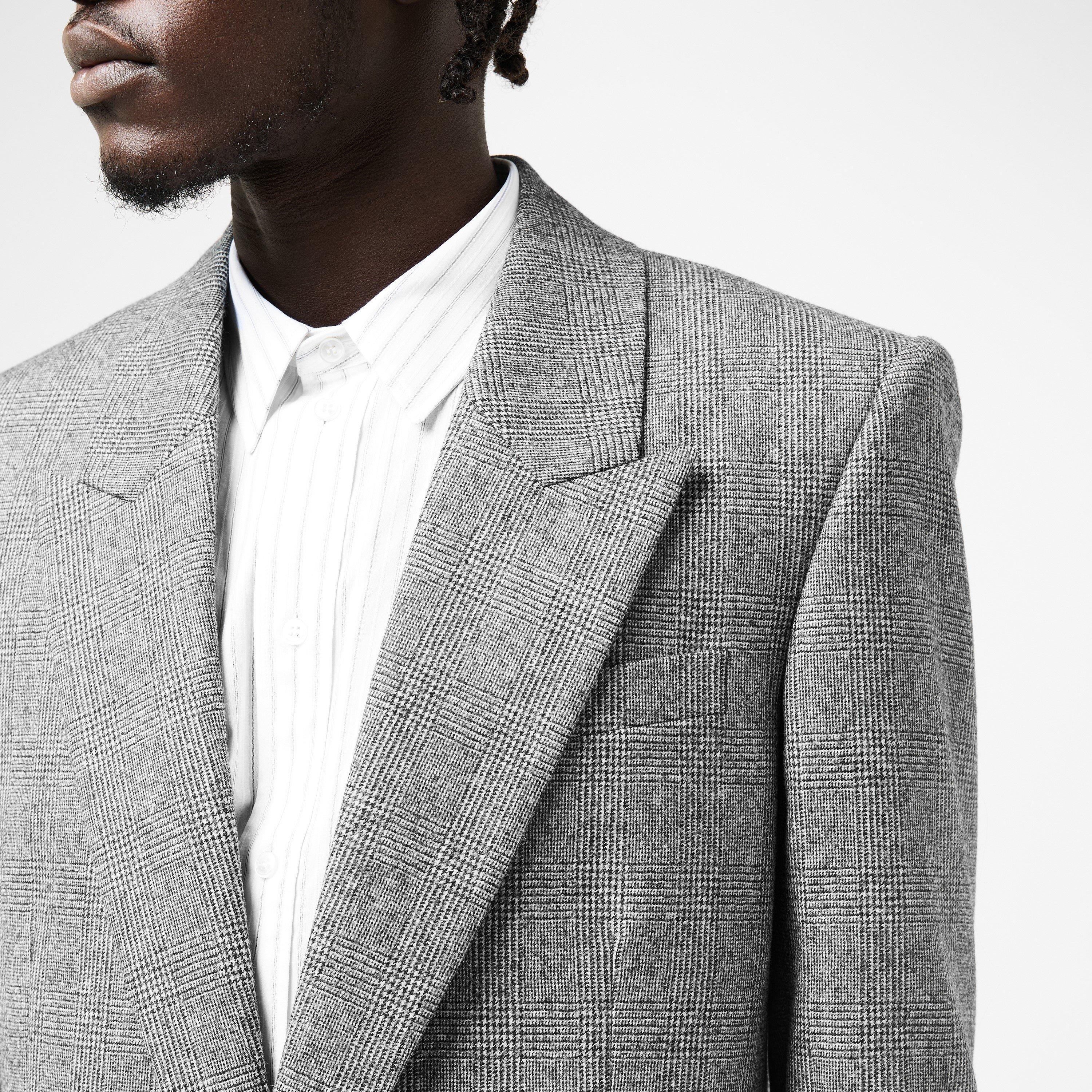 Black/Grey - Saint Laurent - Men's Show Structured Blazer - 5