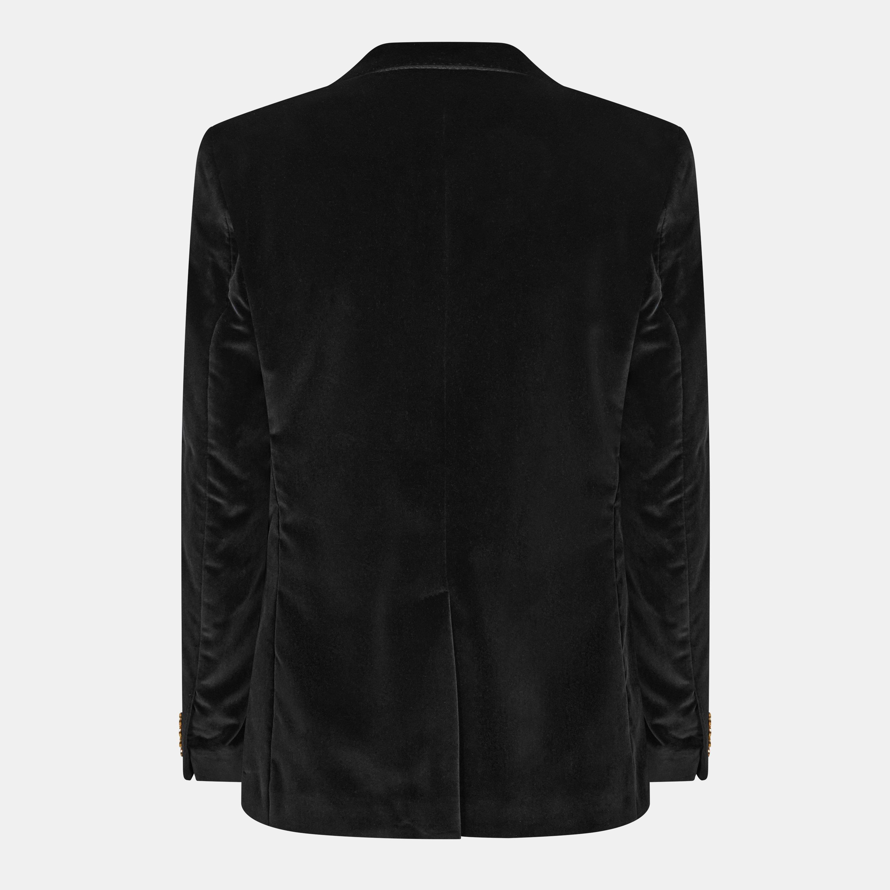 N0000 Black - Dolce and Gabbana - Men's Velvet Tailored Blazer - 2