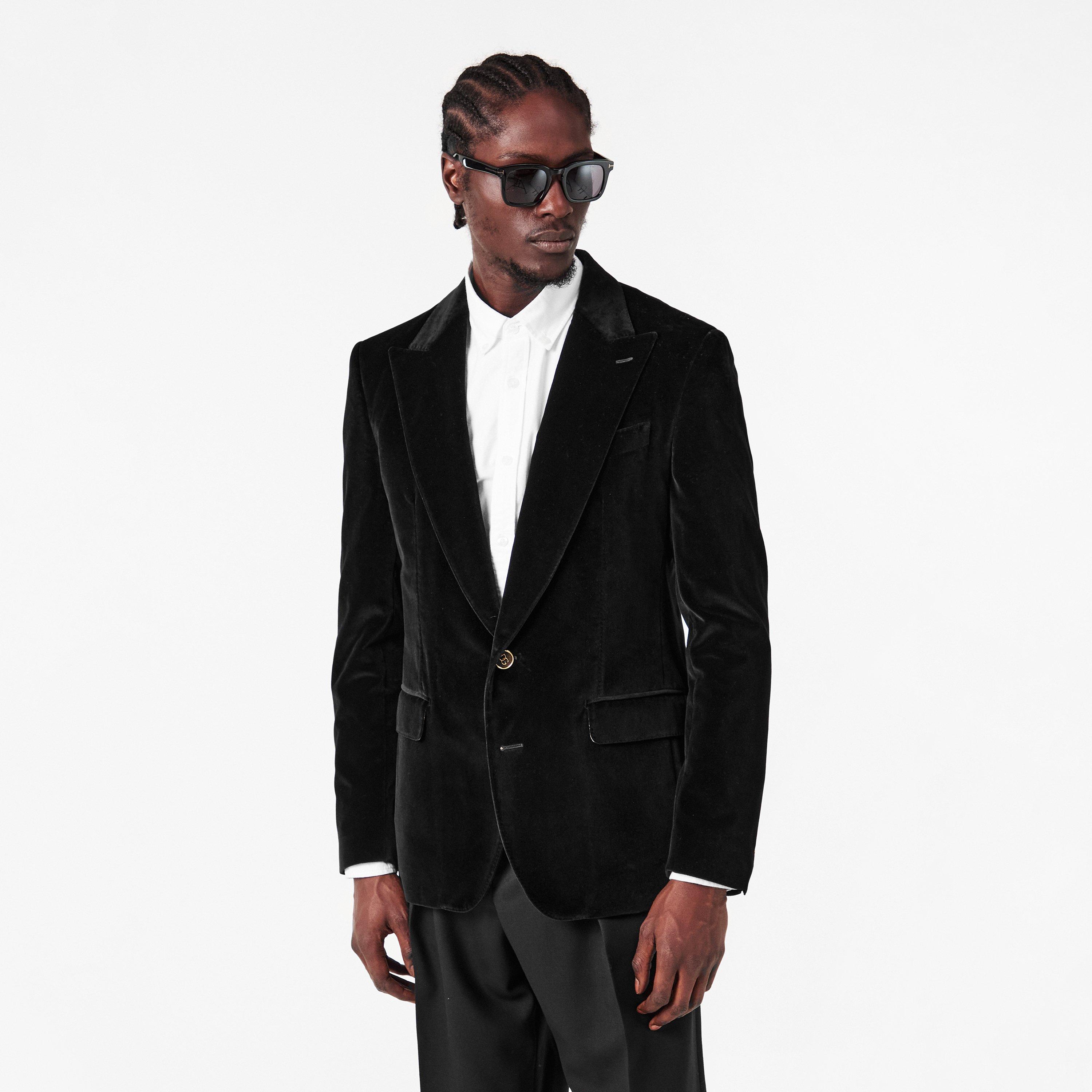 N0000 Black - Dolce and Gabbana - Men's Velvet Tailored Blazer - 3