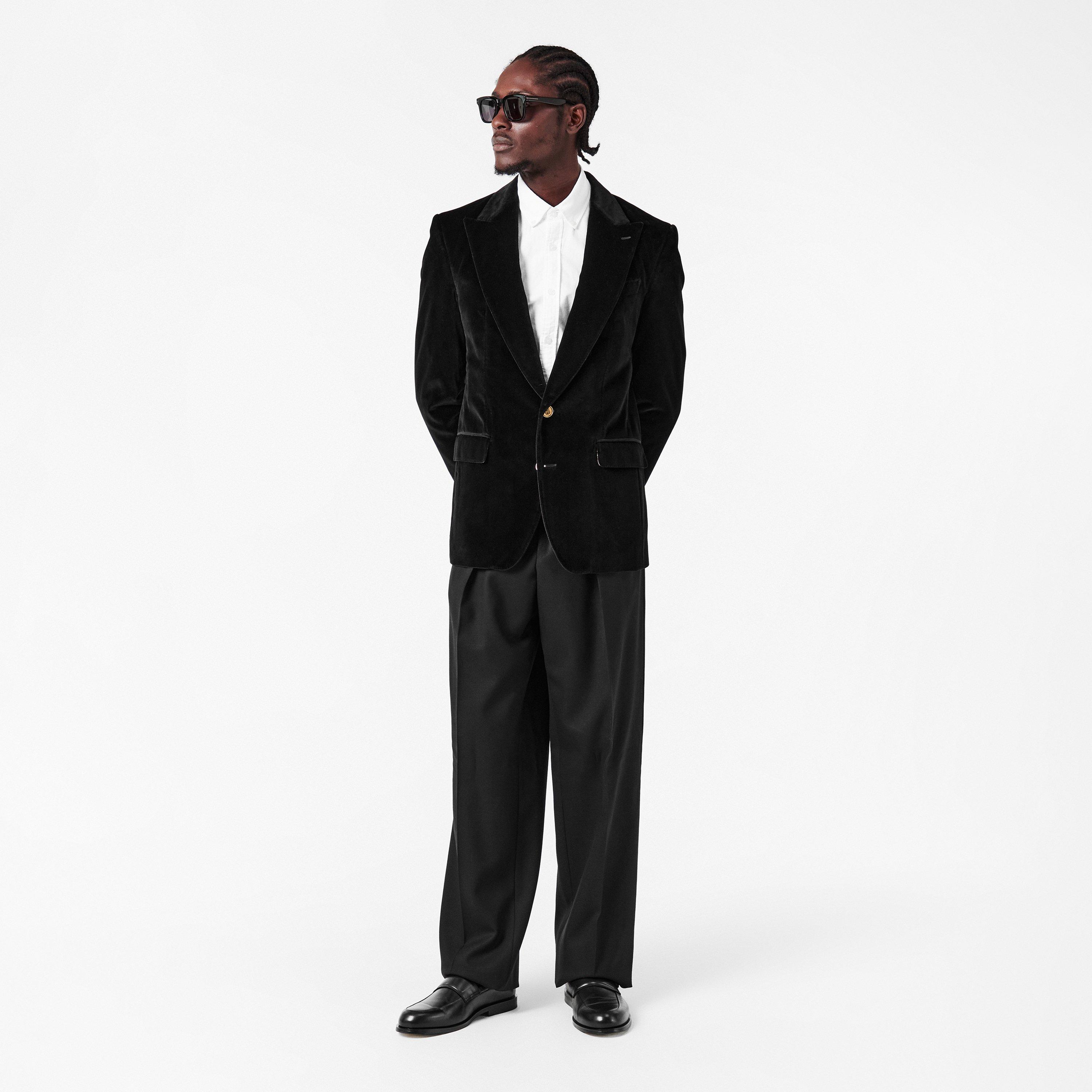 N0000 Black - Dolce and Gabbana - Men's Velvet Tailored Blazer - 6