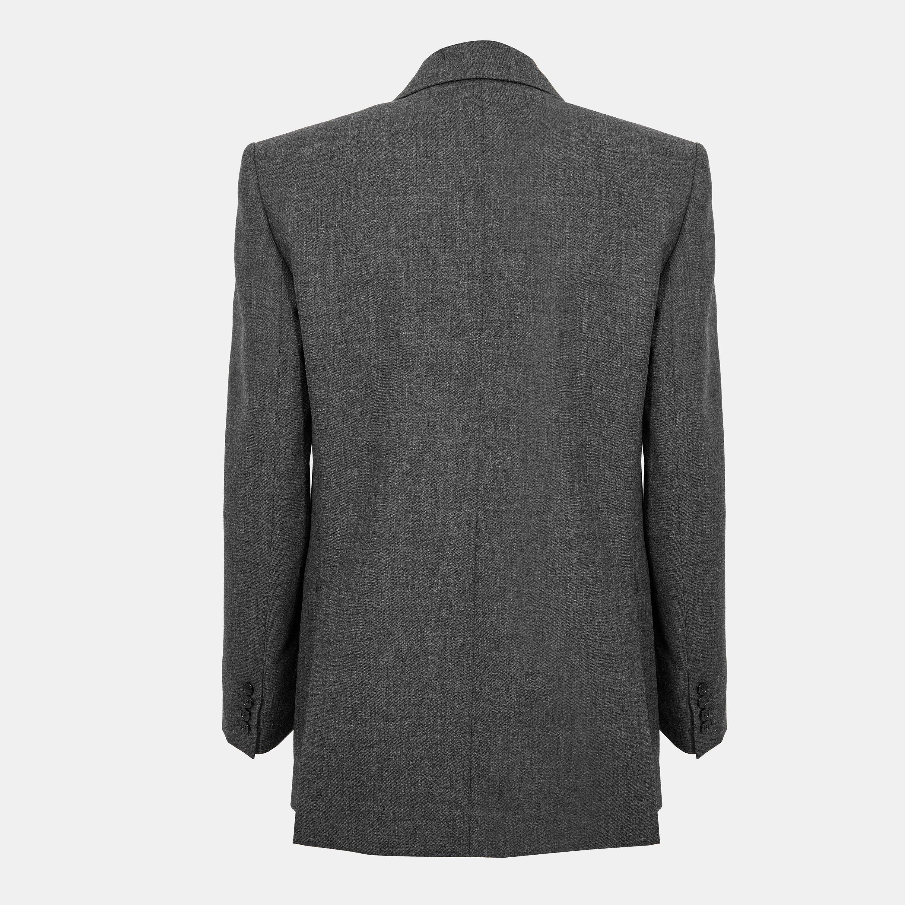 Grey - Saint Laurent - Men's  Structured Shoulder Blazer - 2