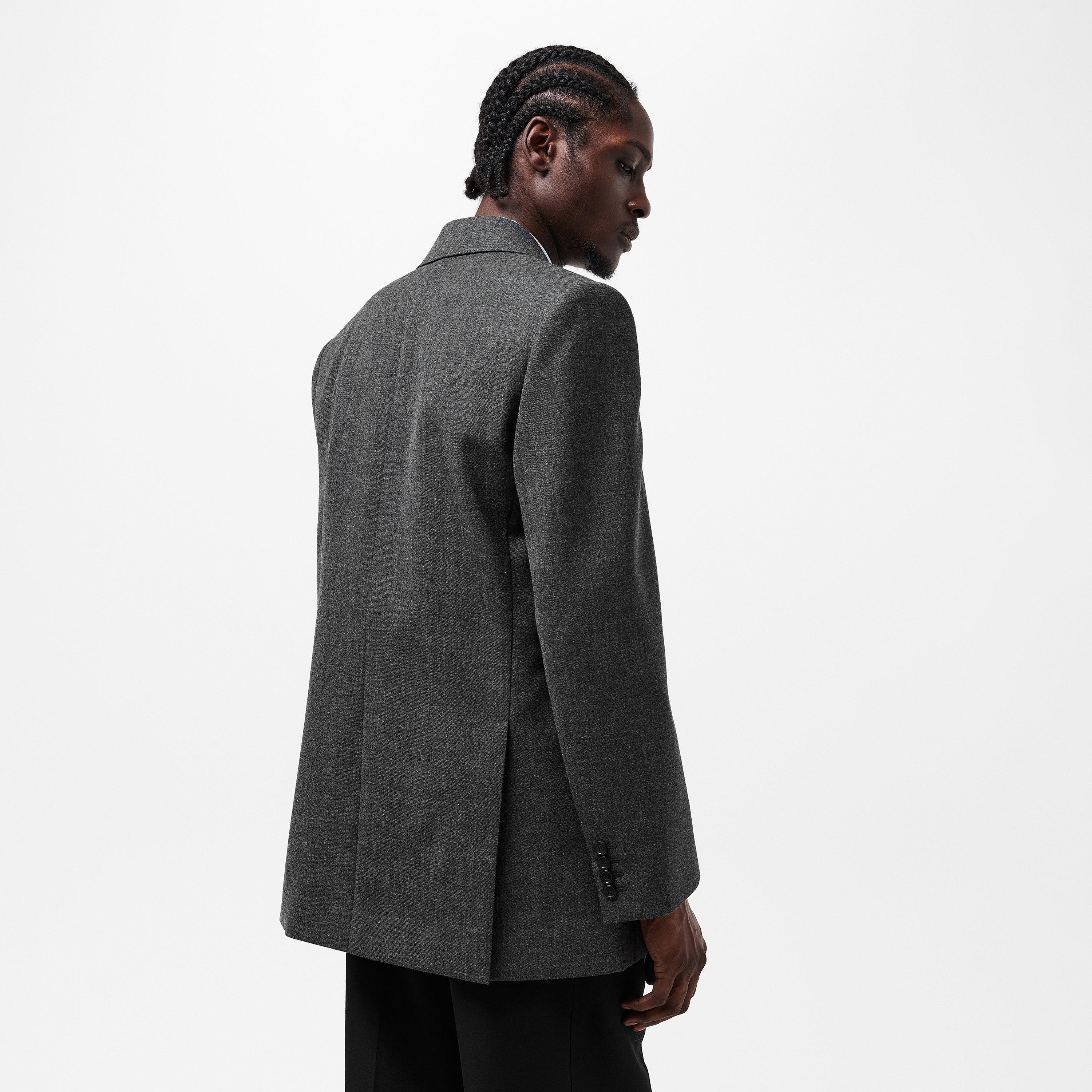 Grey - Saint Laurent - Men's  Structured Shoulder Blazer - 4