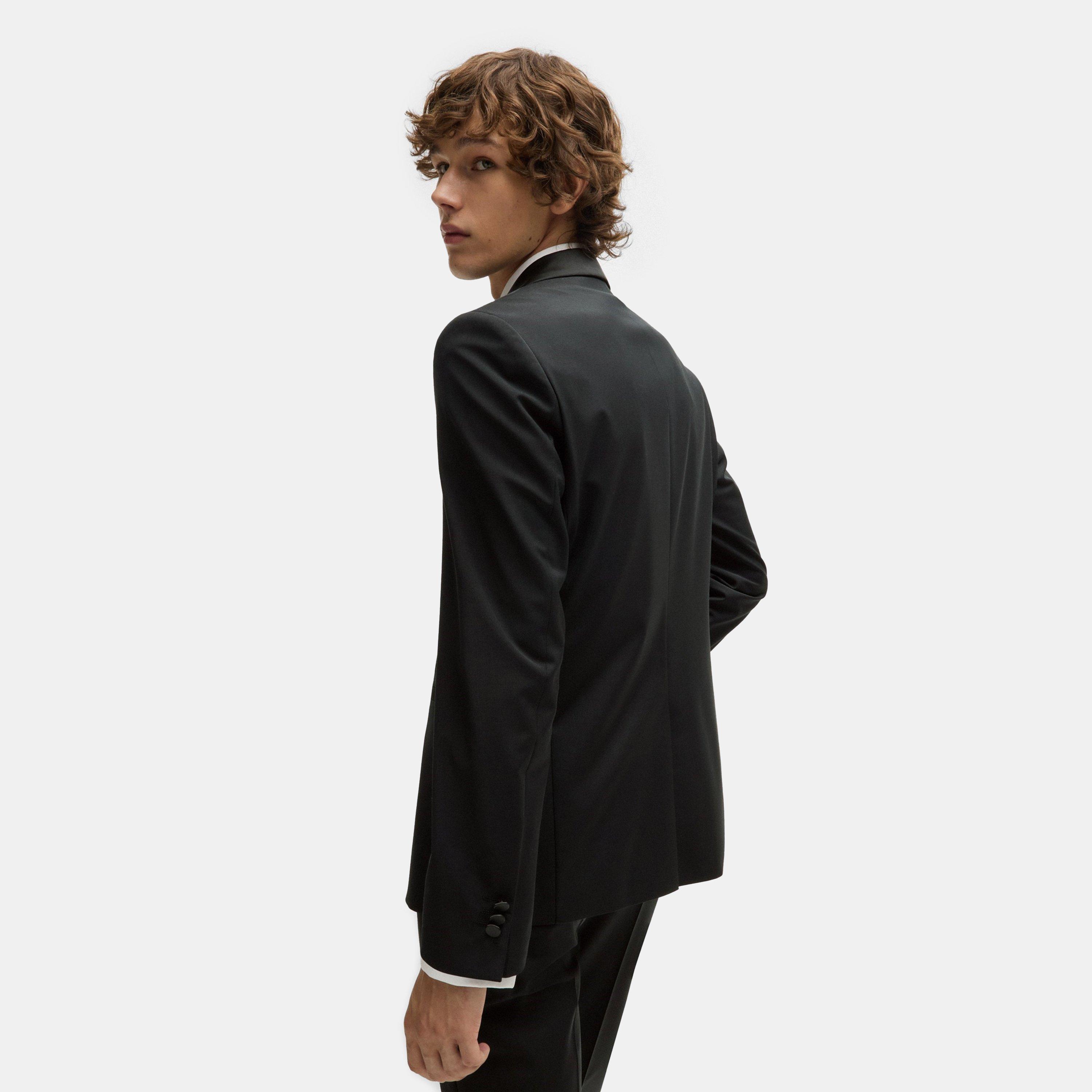 Black - Hugo - Men's 's Structured Tailored Fit Blazer - 3