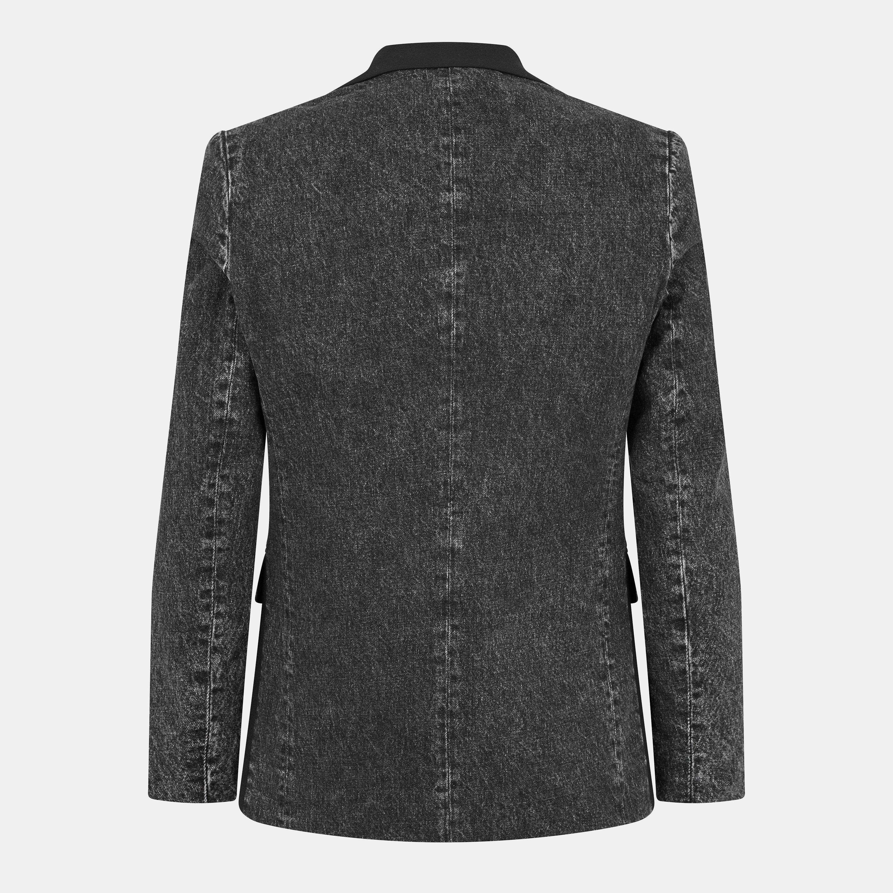 Black Black - Diesel - Men's Wire A Textured Stretch Single-Button Blazer - 2