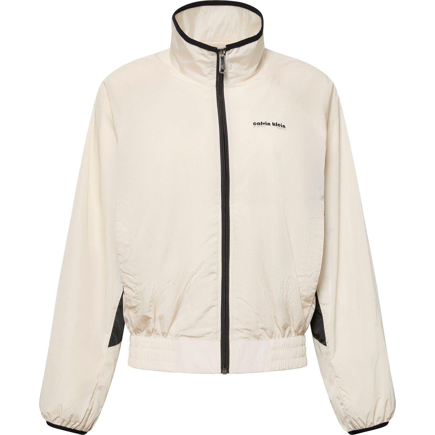 Tofu - Calvin Klein Jeans - Retro Track Funnel Neck Long Sleeve Windbreaker - 6