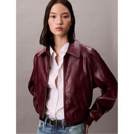 Calvin Klein Jeans CKJ Crop Lth Jkt Ld54