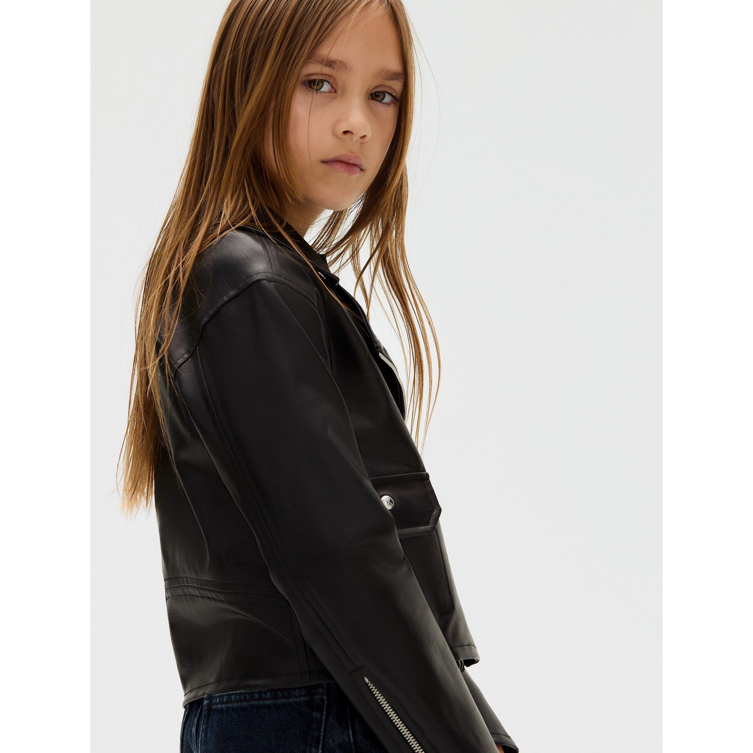 CK Black BEH - Calvin Klein Jeans - Kids' Faux Leather Jacket - 5