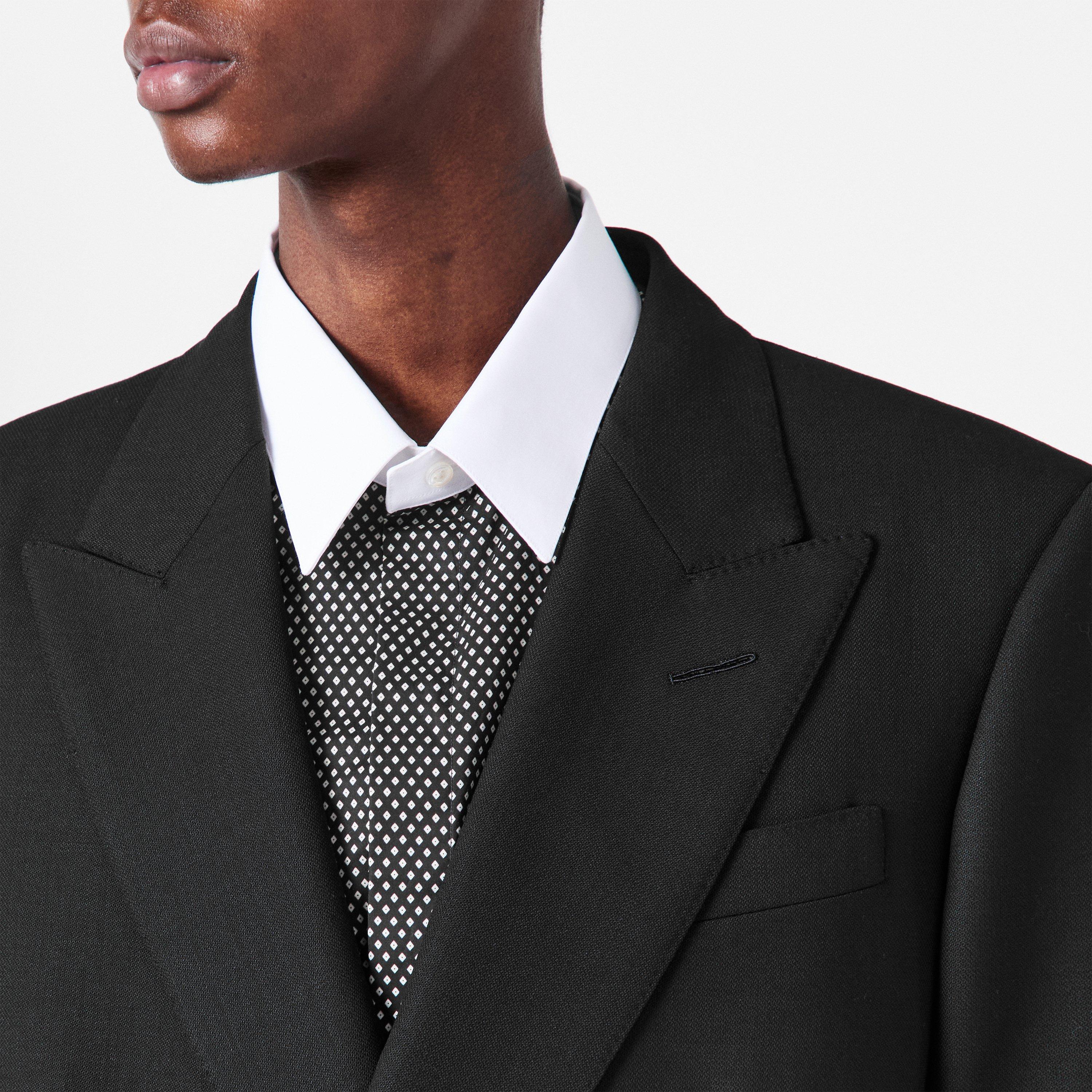 Black - Tom Ford - Men's  Twill Double Breasted Peak Lapel Blazer - 5