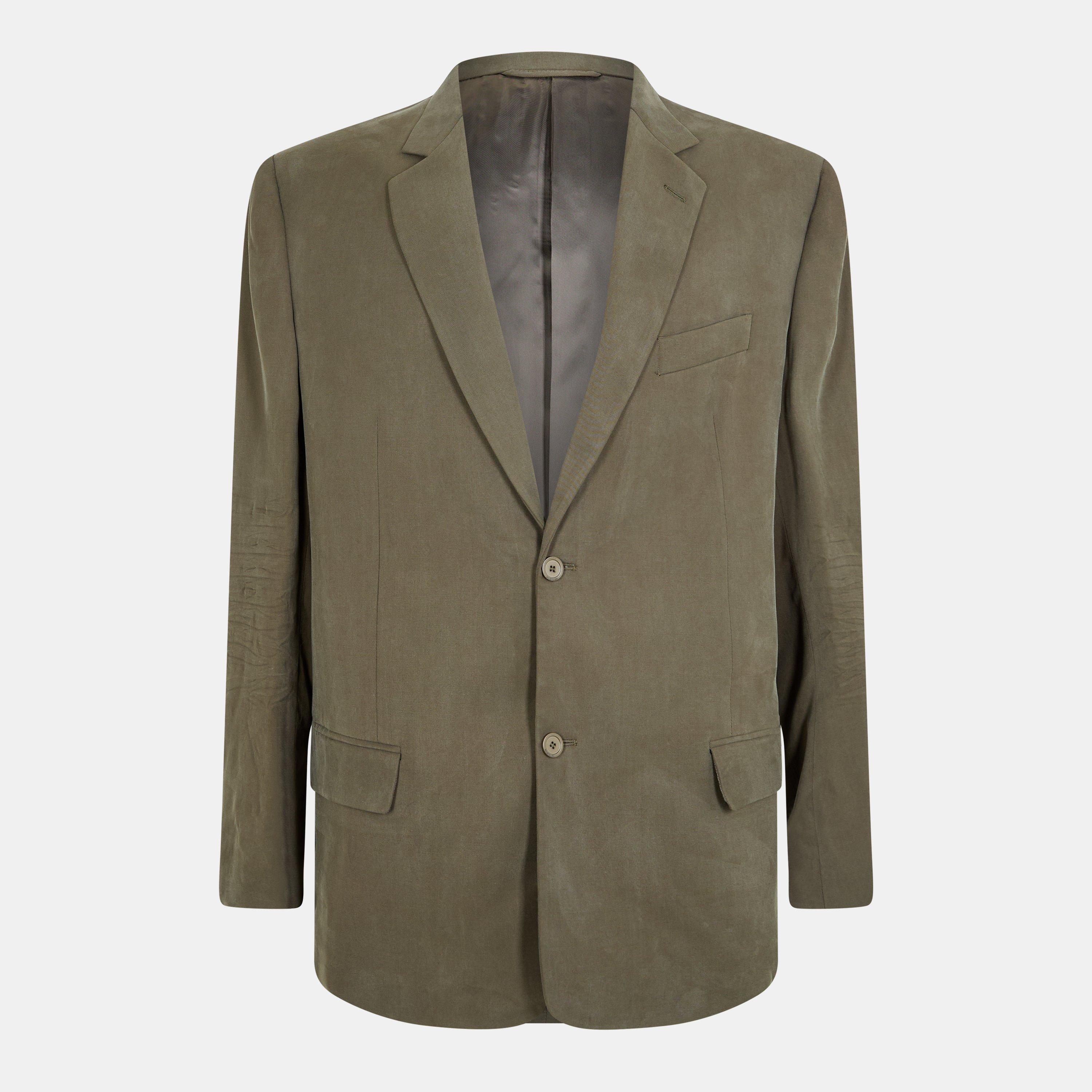 Balenciaga Men's Structured Tailored Blazer - Khaki - M (48)
