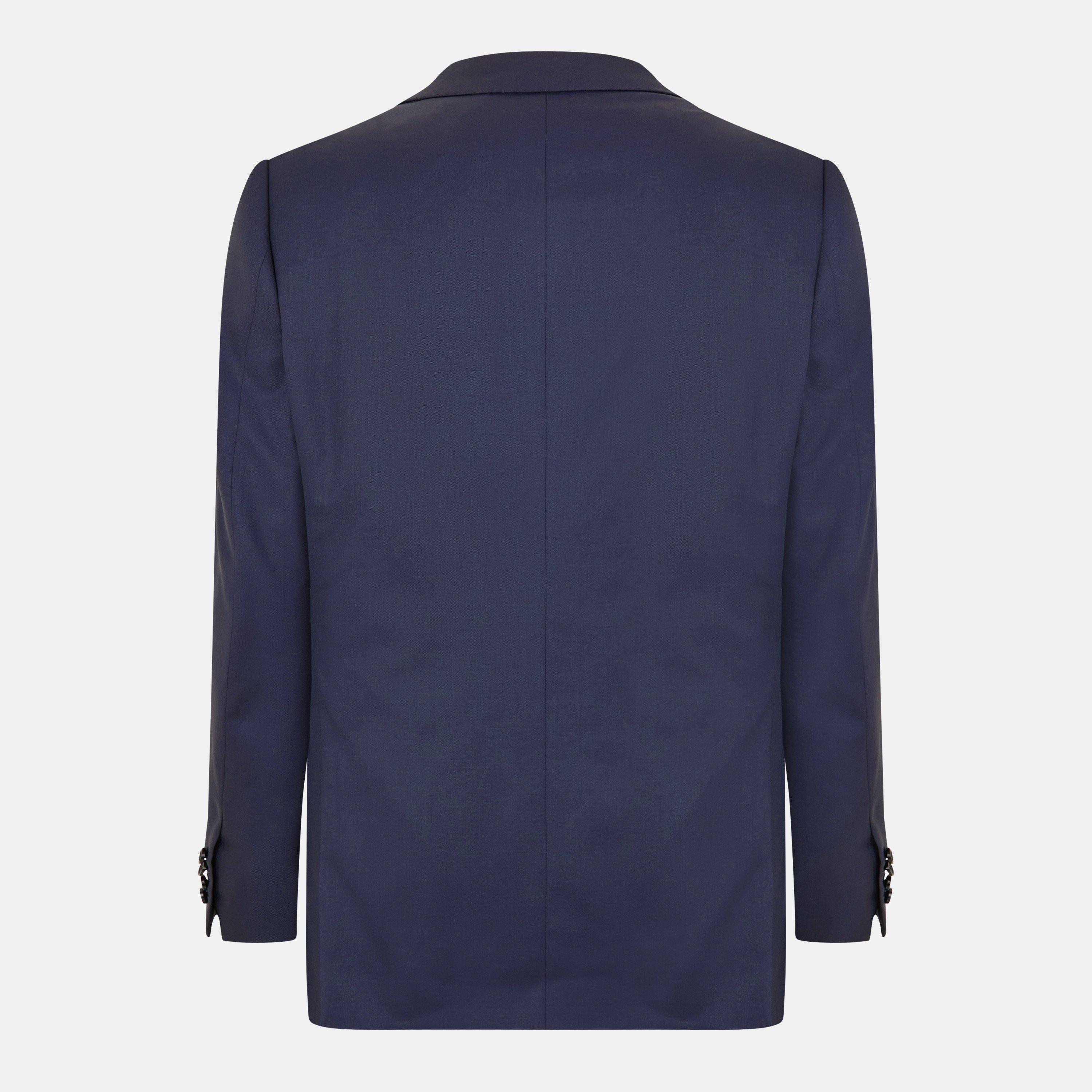 Navy - Brioni - Men's  Lapel Structured Italian Blazer - 2