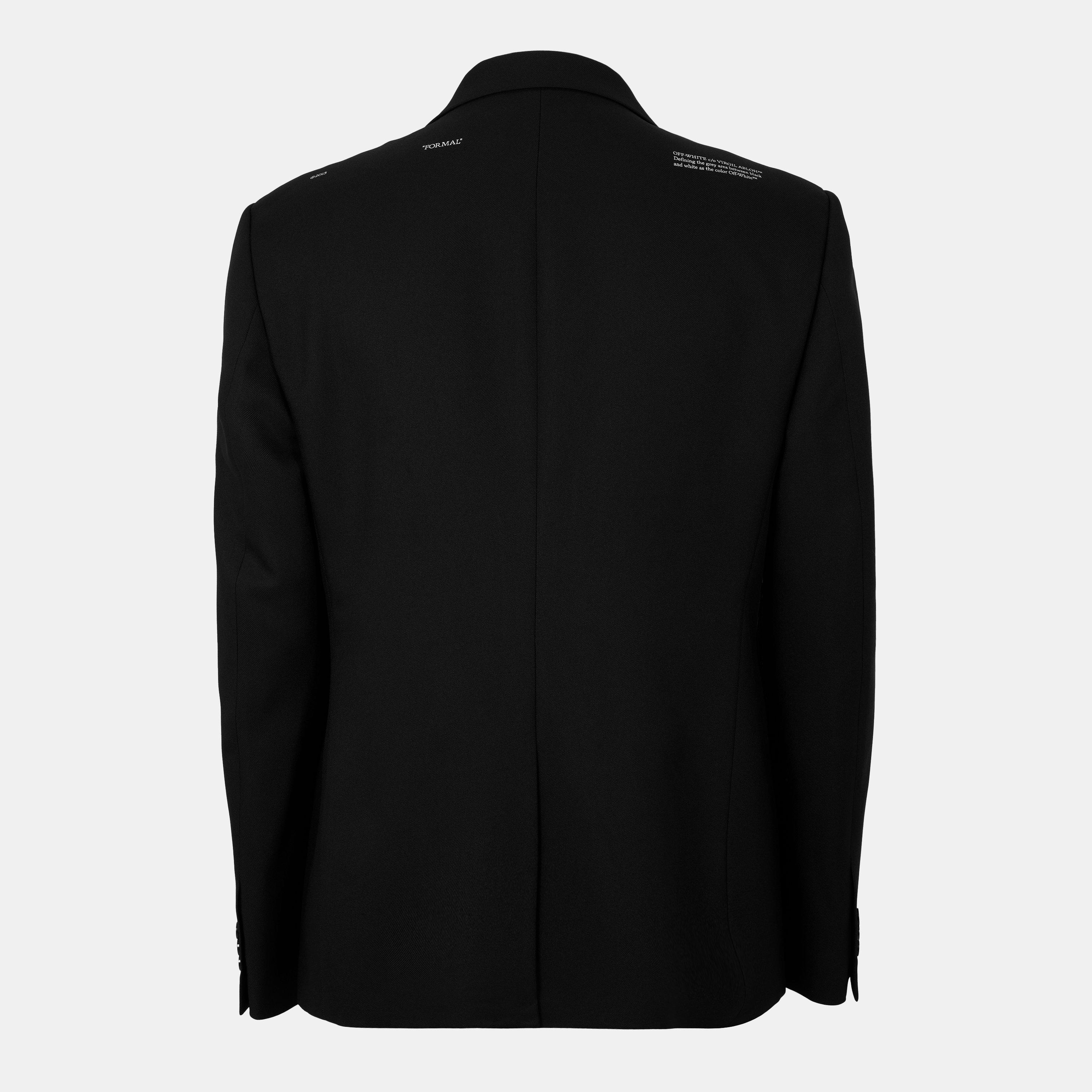 Nero/Bianco - Off White - Men's Modern Cut Blazer - 2